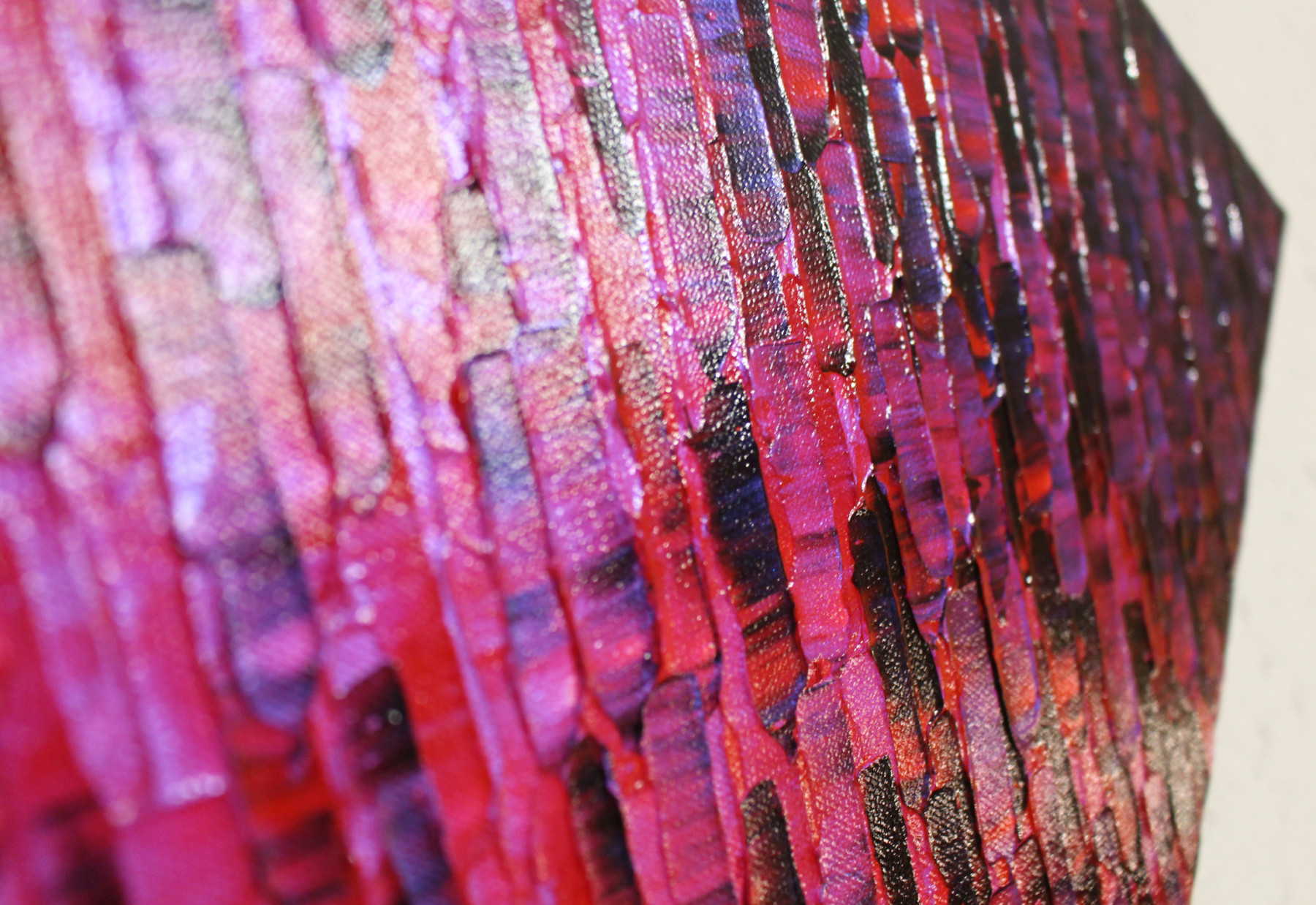 Jonathan Pradillon, Diagonale rose rouge, painting - Artalistic online contemporary art buying and selling gallery