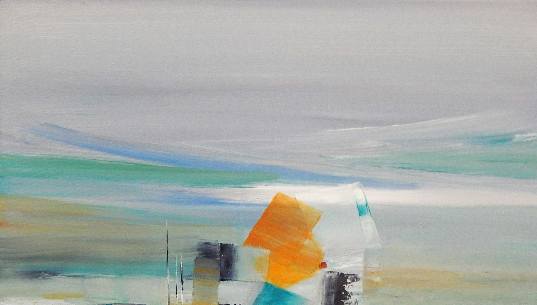 Lydie Massou, La mer et les dunes, painting - Artalistic online contemporary art buying and selling gallery