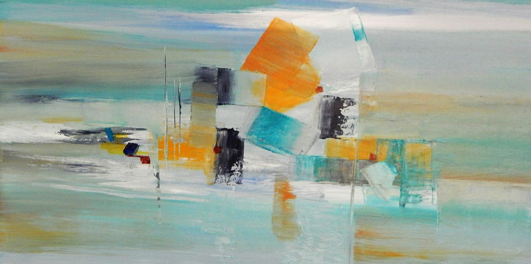 Lydie Massou, La mer et les dunes, painting - Artalistic online contemporary art buying and selling gallery