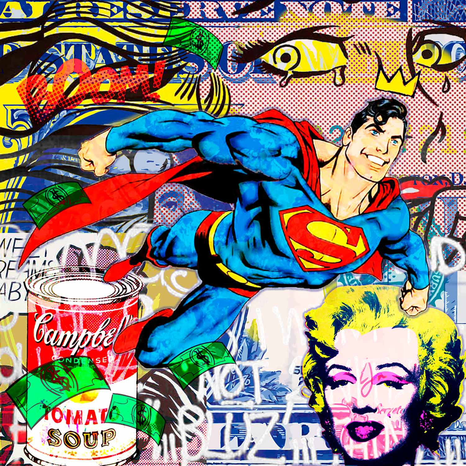 Udsigt højdepunkt bur Contemporary Art - Edition - Superman Marilyn Pop - Piriongo