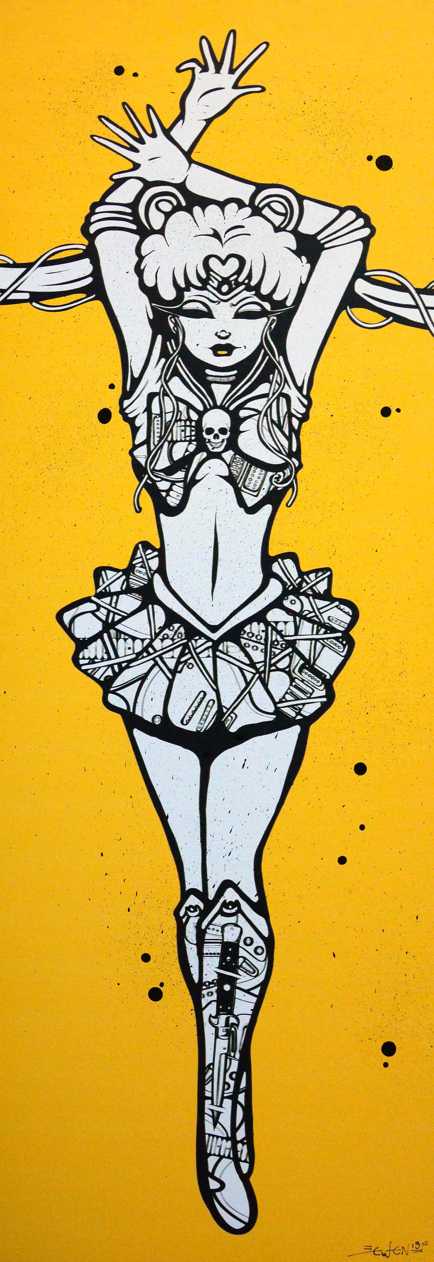 Ewen Gur, Punk rock sailor moon, edition - Artalistic online contemporary art buying and selling gallery