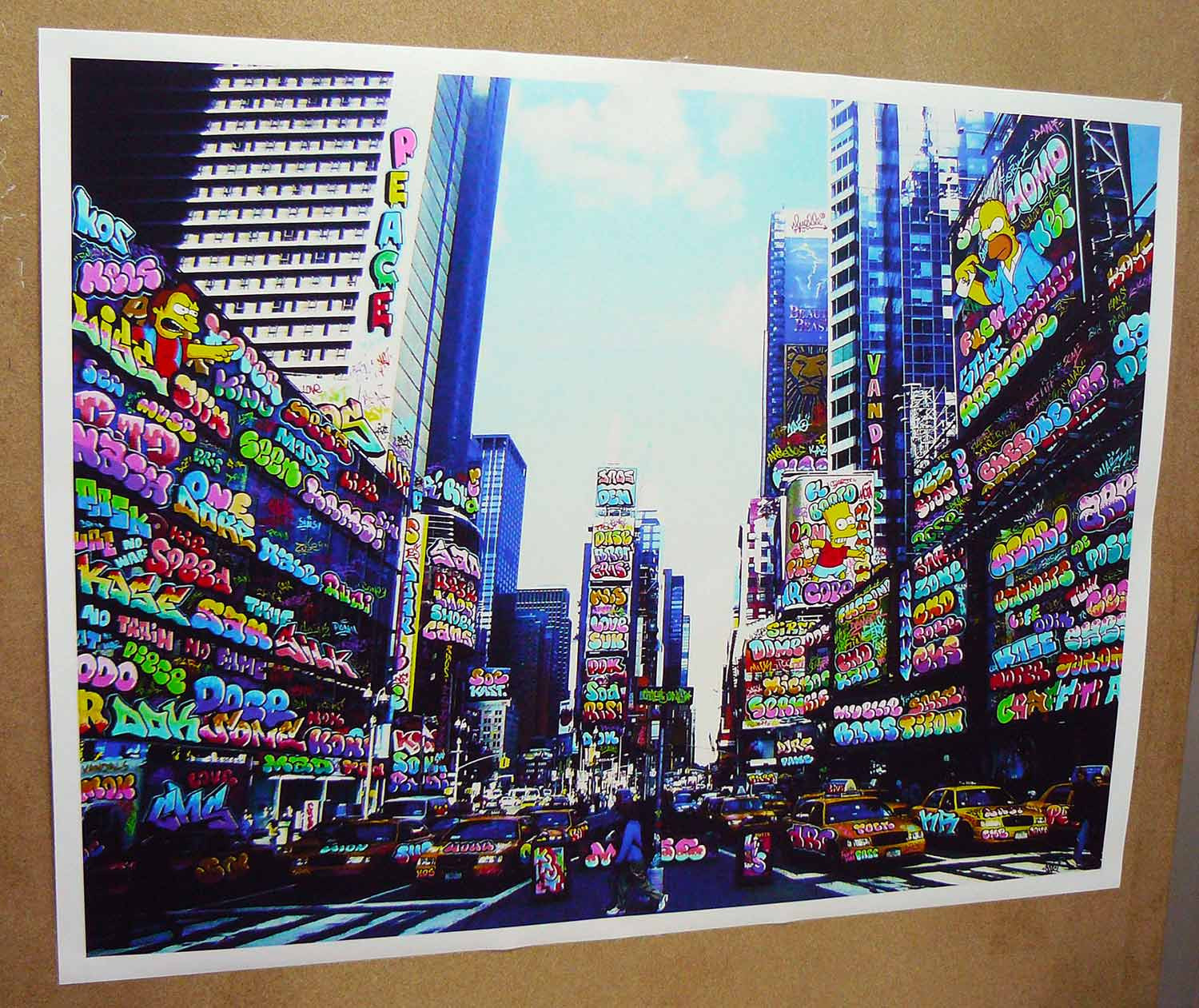 Ches, Vandalism in NY Times Square, edition - Artalistic online contemporary art buying and selling gallery
