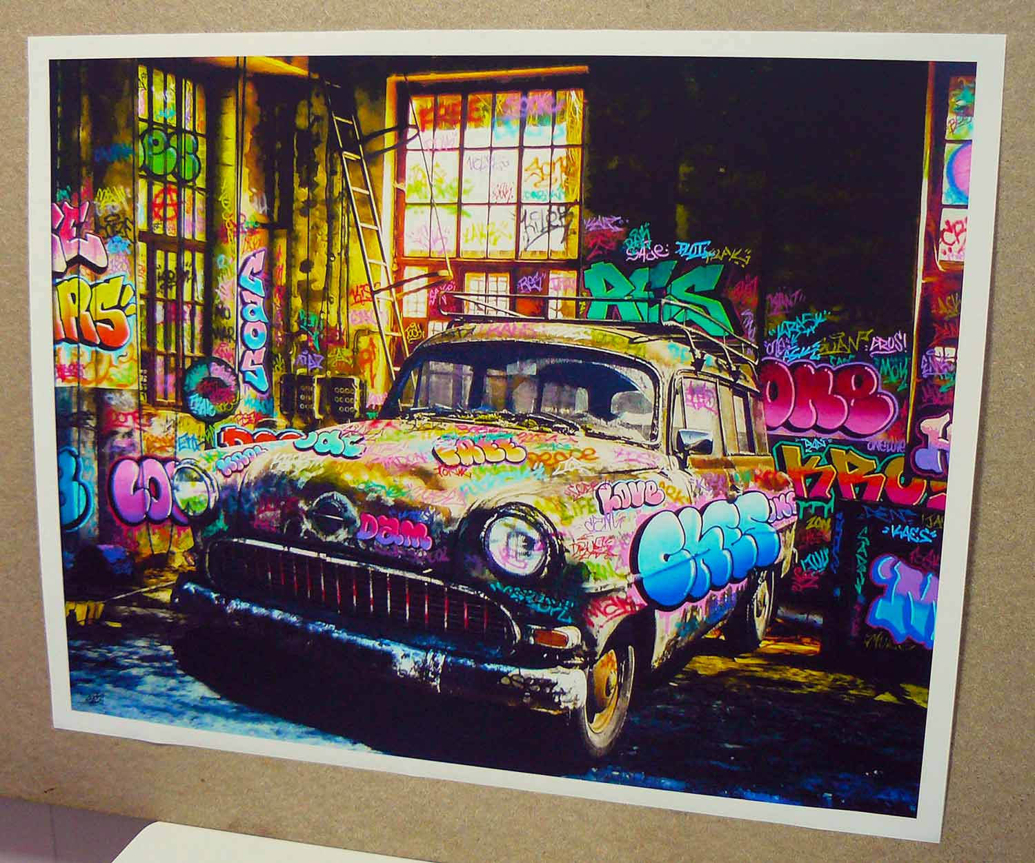 Ches, Vandalized car, edition - Artalistic online contemporary art buying and selling gallery