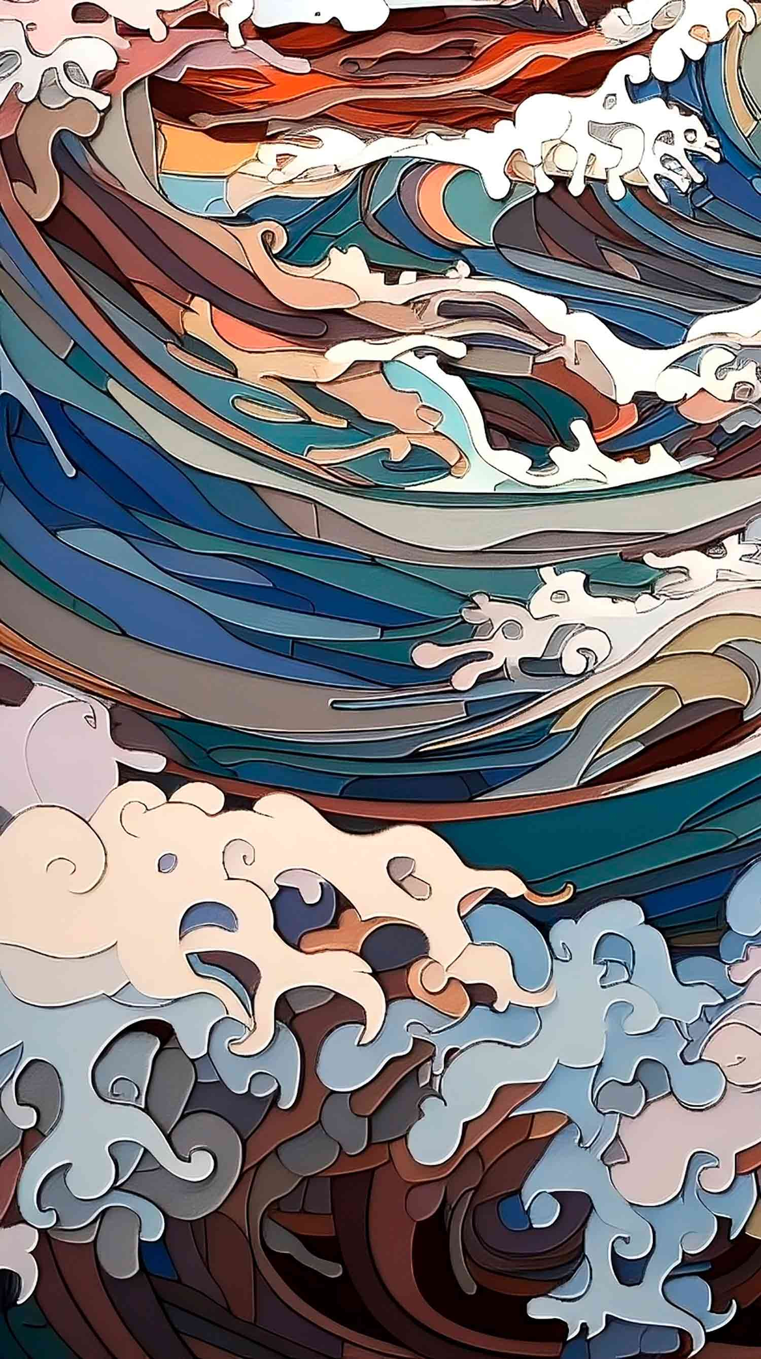 F.Font, Les vagues japonaises, edition - Artalistic online contemporary art buying and selling gallery