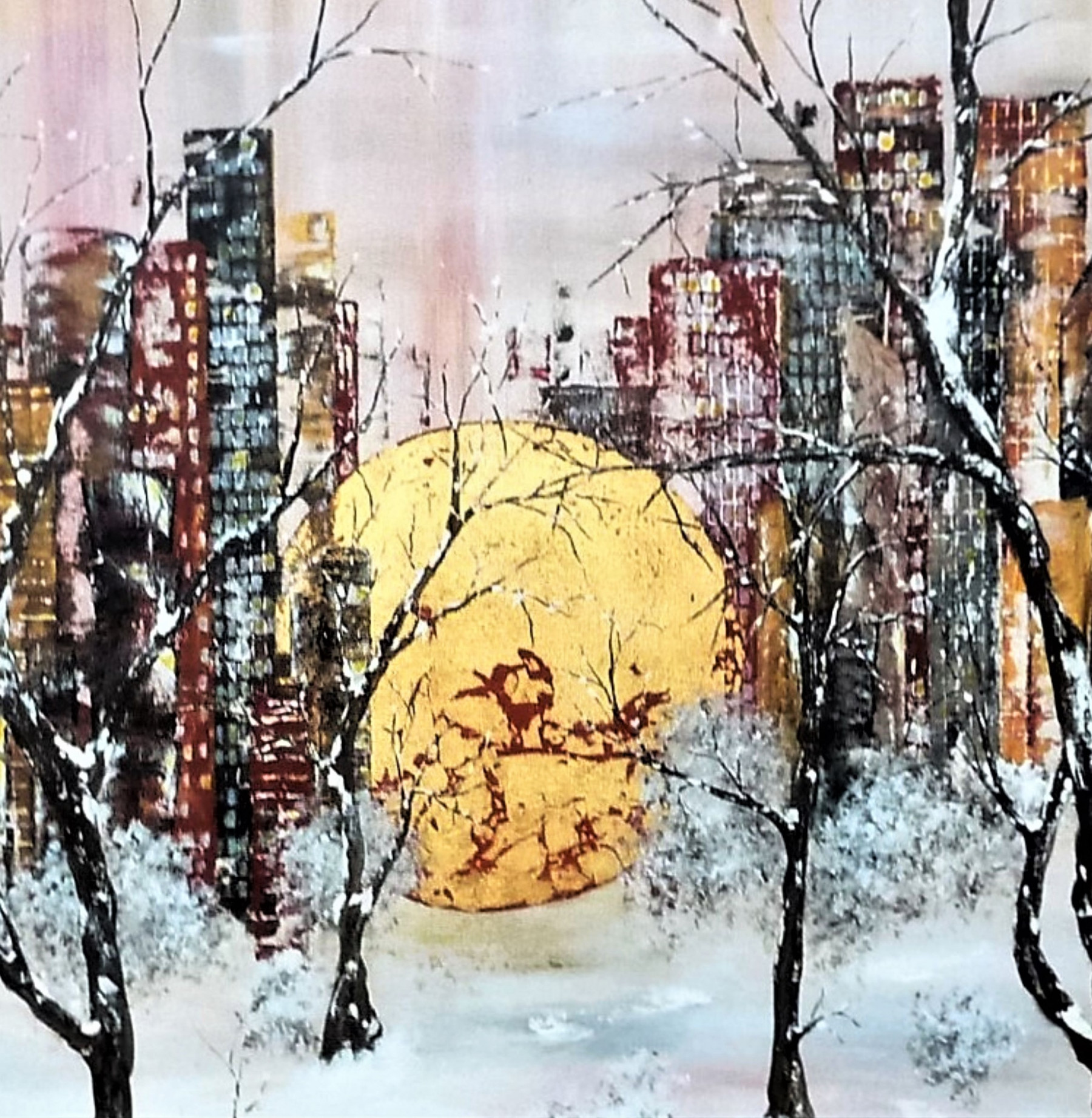 Anne Robin, Entre les tours, painting - Artalistic online contemporary art buying and selling gallery
