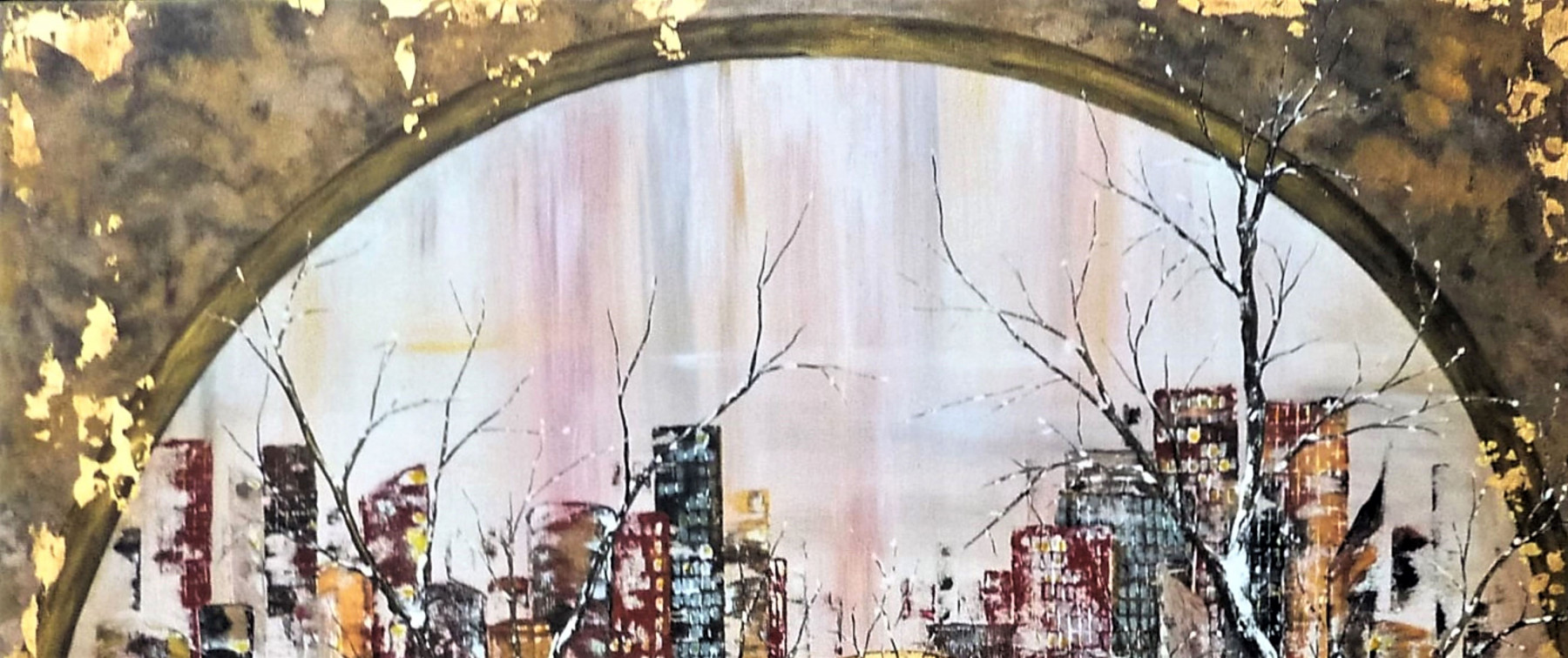 Anne Robin, Entre les tours, painting - Artalistic online contemporary art buying and selling gallery