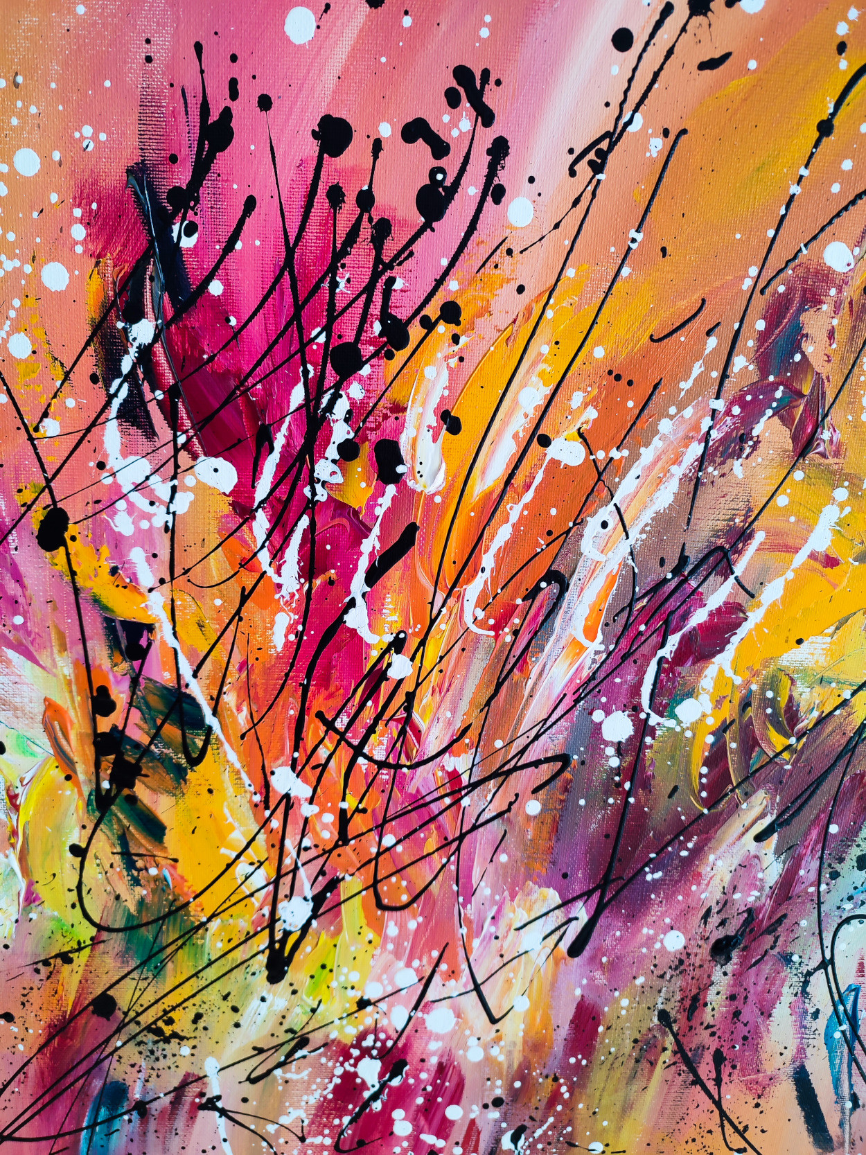 Âme Sauvage, Rose et lumières, painting - Artalistic online contemporary art buying and selling gallery