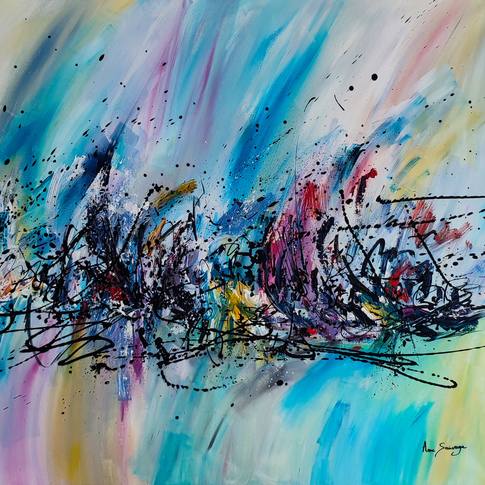 Âme Sauvage, Pays caché de l'arc en ciel, painting - Artalistic online contemporary art buying and selling gallery