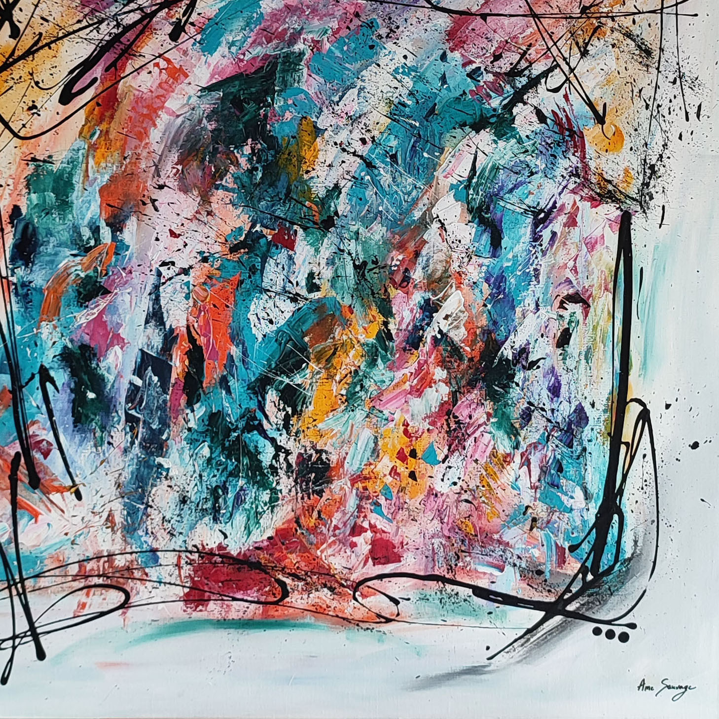 Âme Sauvage, Les couleurs du paradis, painting - Artalistic online contemporary art buying and selling gallery