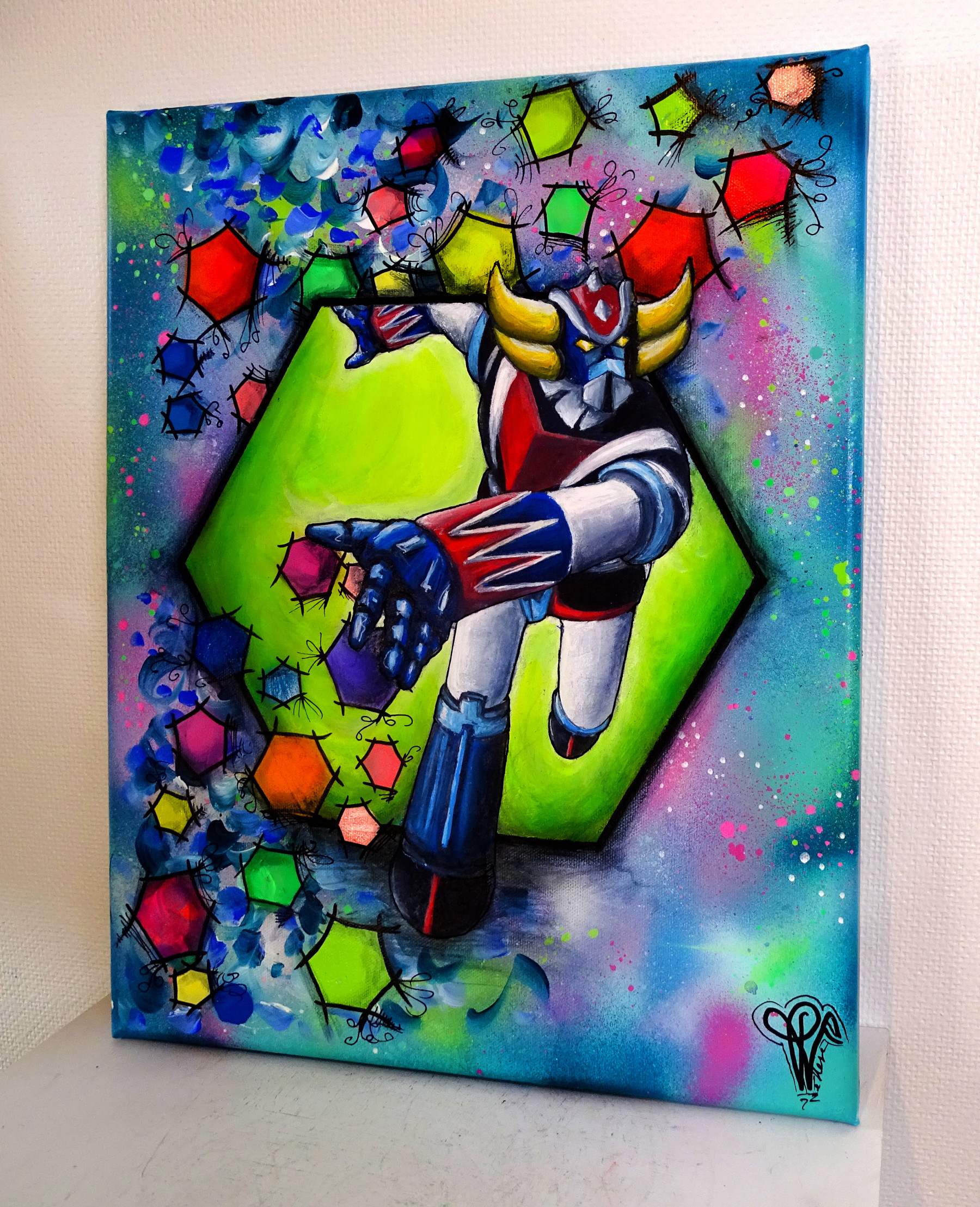Priscilla Vettese, Hexa Goldorak, painting - Artalistic online contemporary art buying and selling gallery