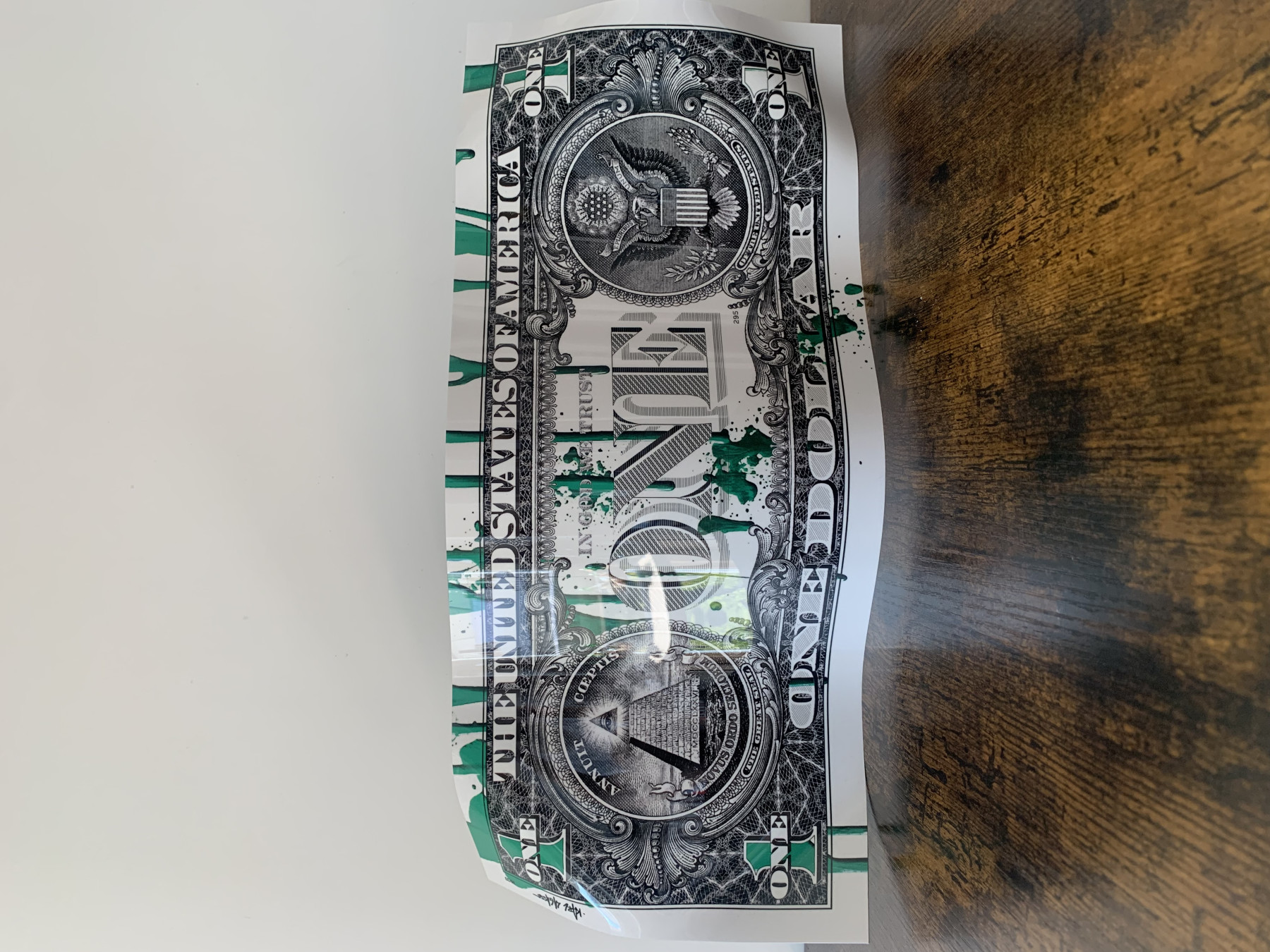 Karl Lagasse, One dollar flow green, sculpture - Artalistic online contemporary art buying and selling gallery