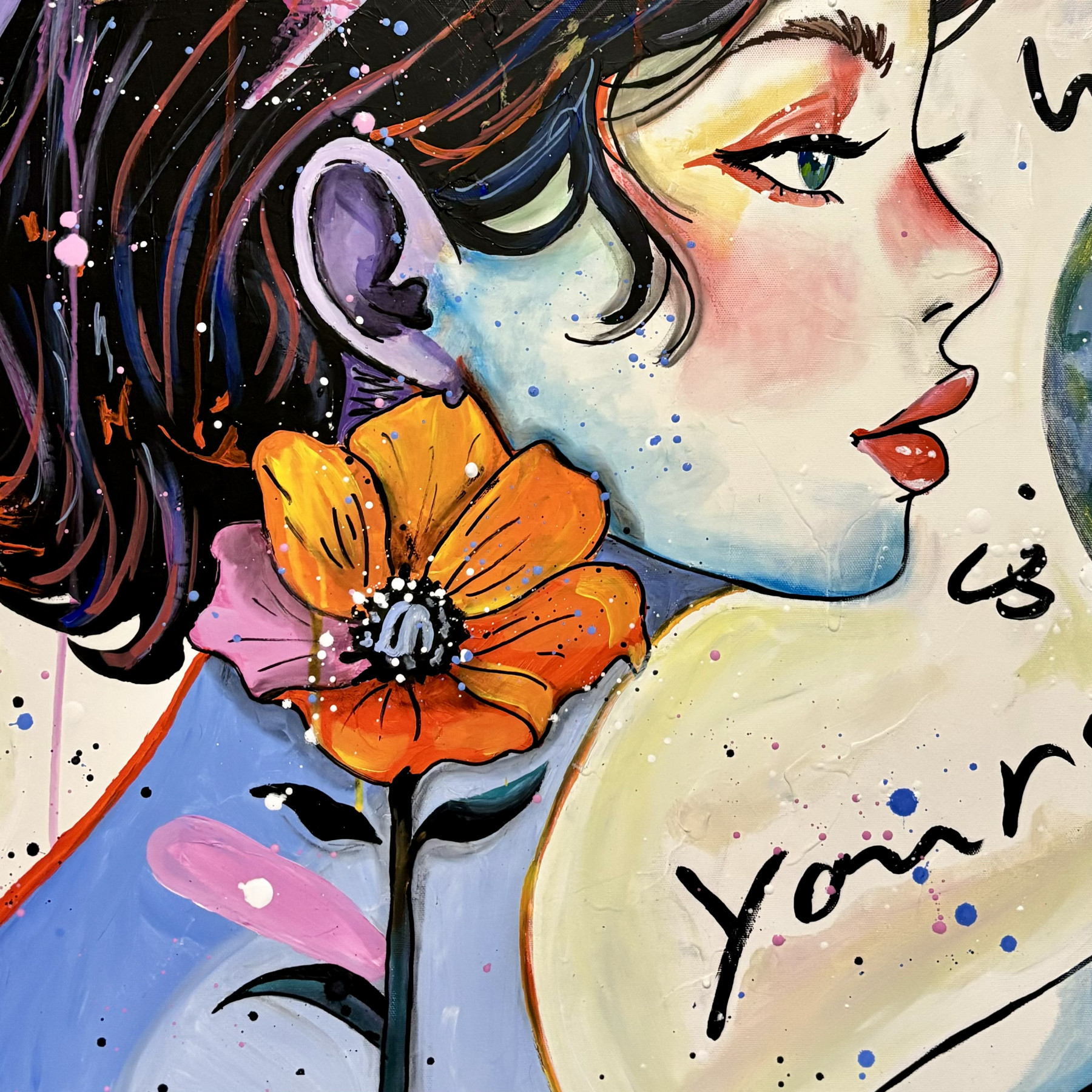 Pauline Cornée, Touch the world with your fingertips, painting - Artalistic online contemporary art buying and selling gallery