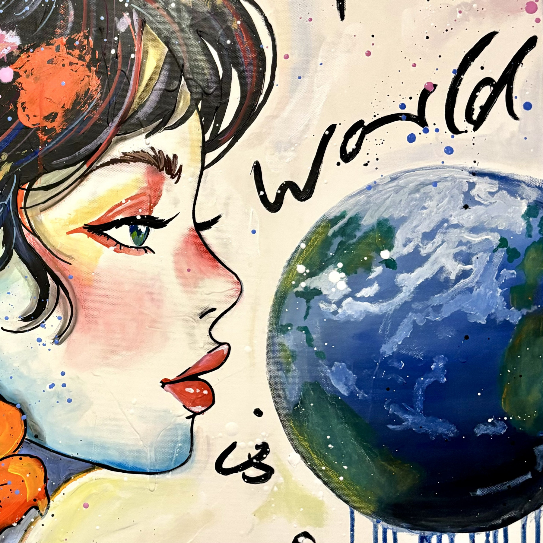 Pauline Cornée, Touch the world with your fingertips, painting - Artalistic online contemporary art buying and selling gallery