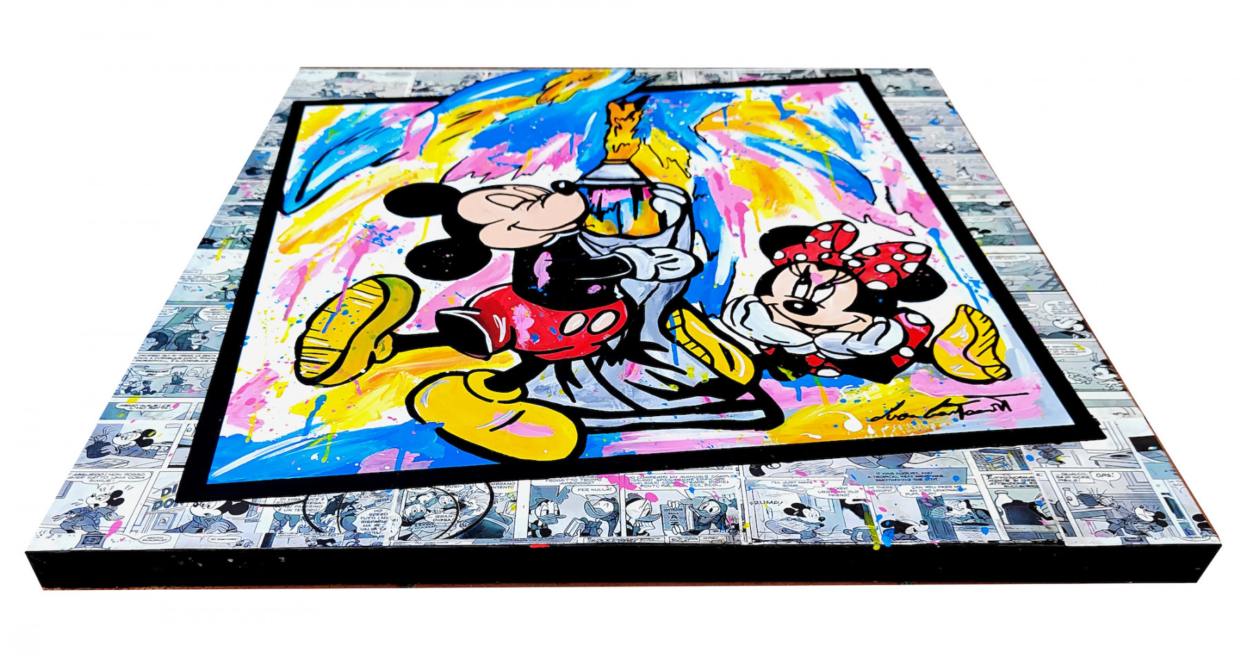 Luca Cartoonist, You color my life, painting - Artalistic online contemporary art buying and selling gallery