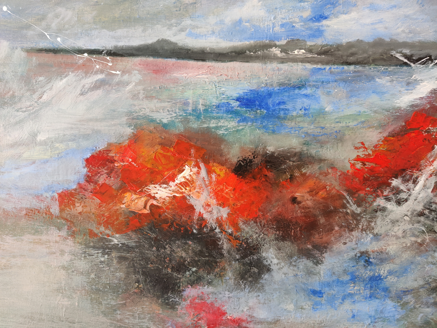 Marie-Line Robert, Roches rouges, painting - Artalistic online contemporary art buying and selling gallery