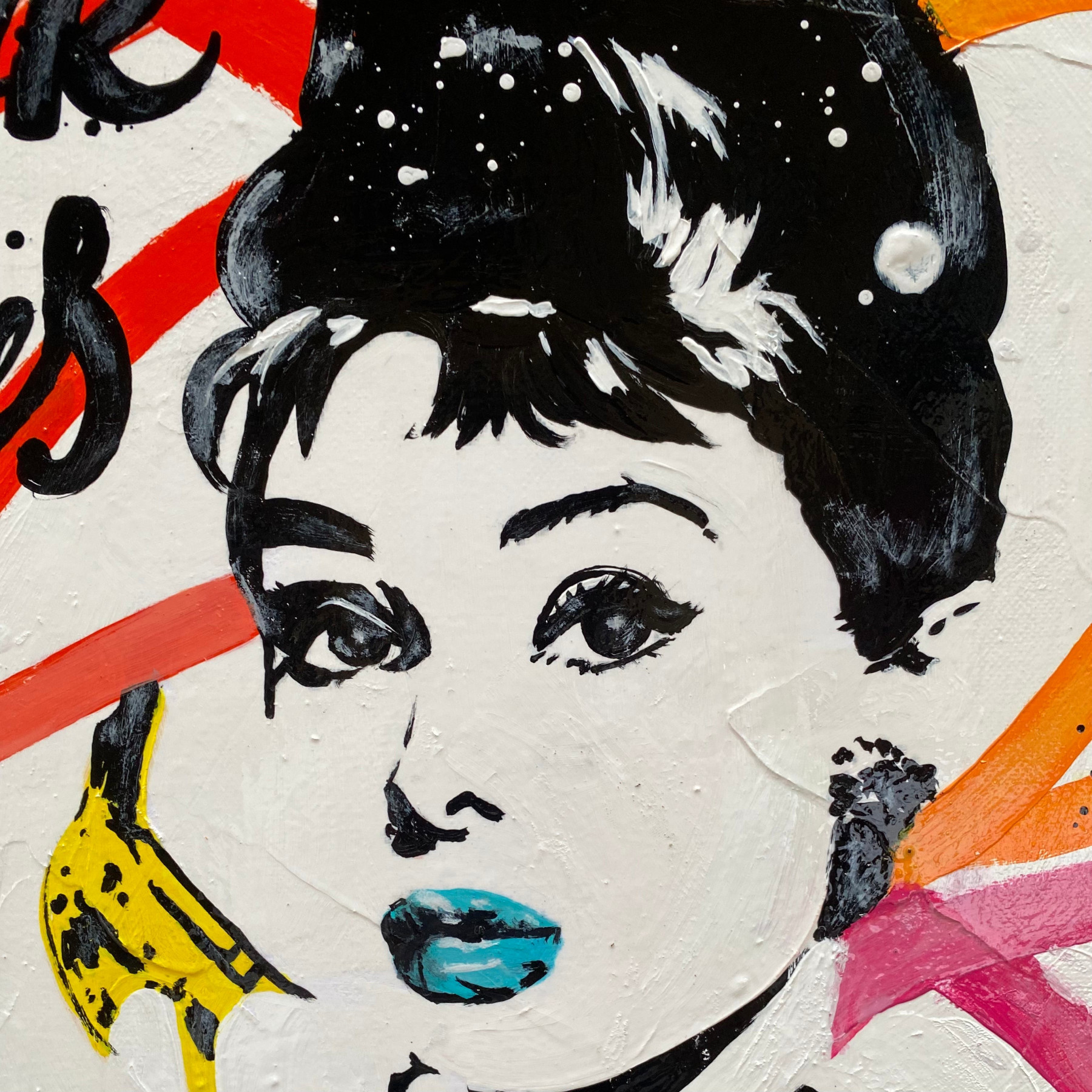Pauline Cornée, Audrey Hepburn Break the rules, painting - Artalistic online contemporary art buying and selling gallery