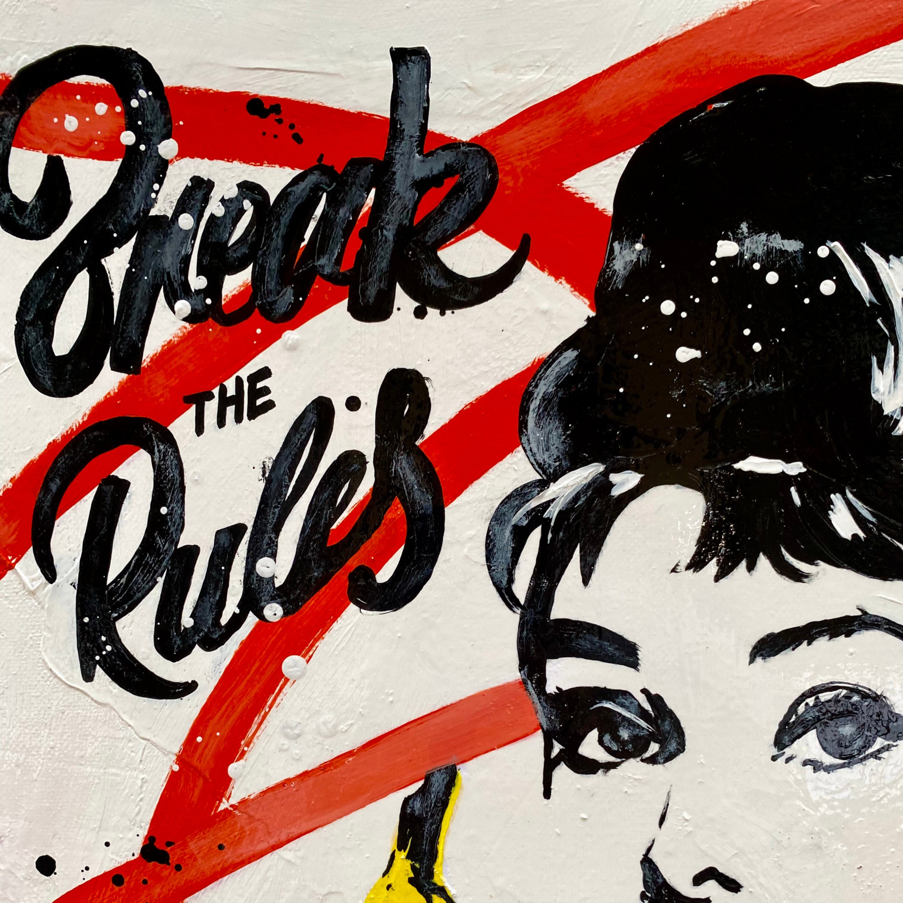 Pauline Cornée, Audrey Hepburn Break the rules, painting - Artalistic online contemporary art buying and selling gallery