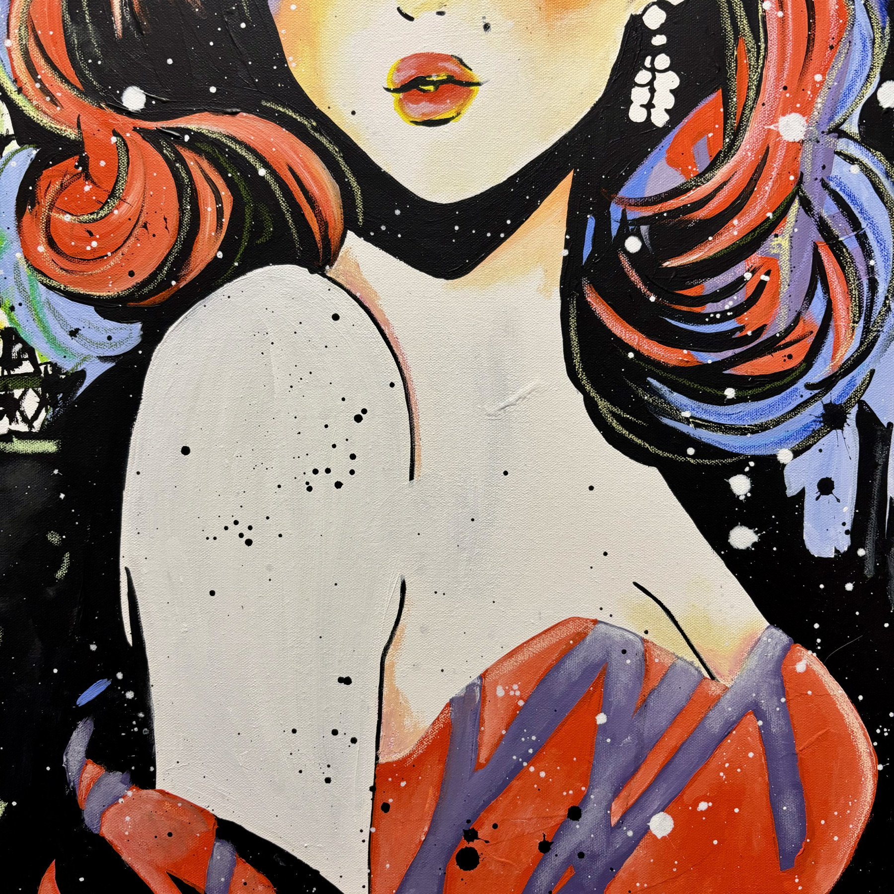 Pauline Cornée, Lady in Monaco, painting - Artalistic online contemporary art buying and selling gallery