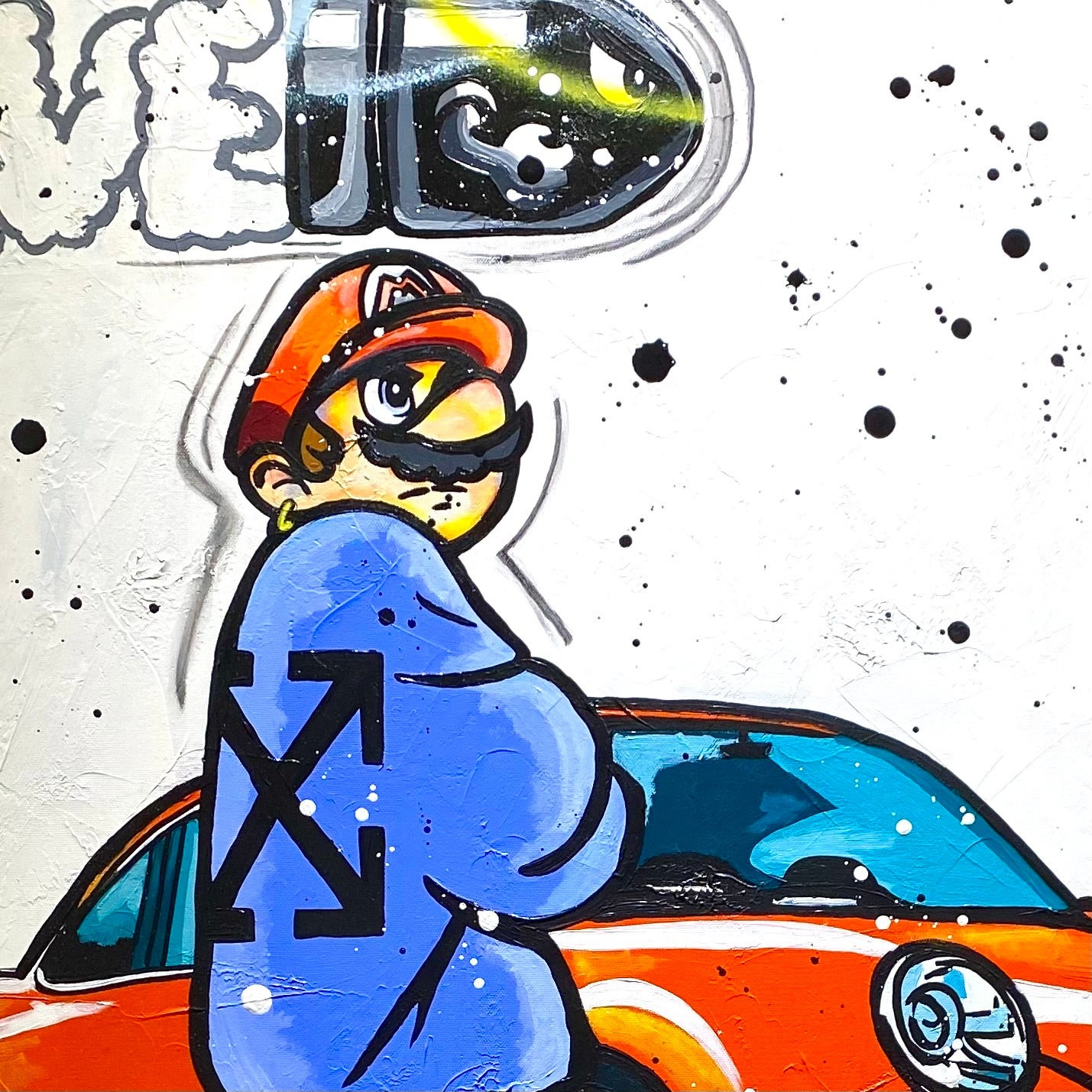 Pauline Cornée, Mario 80' Porsche, painting - Artalistic online contemporary art buying and selling gallery