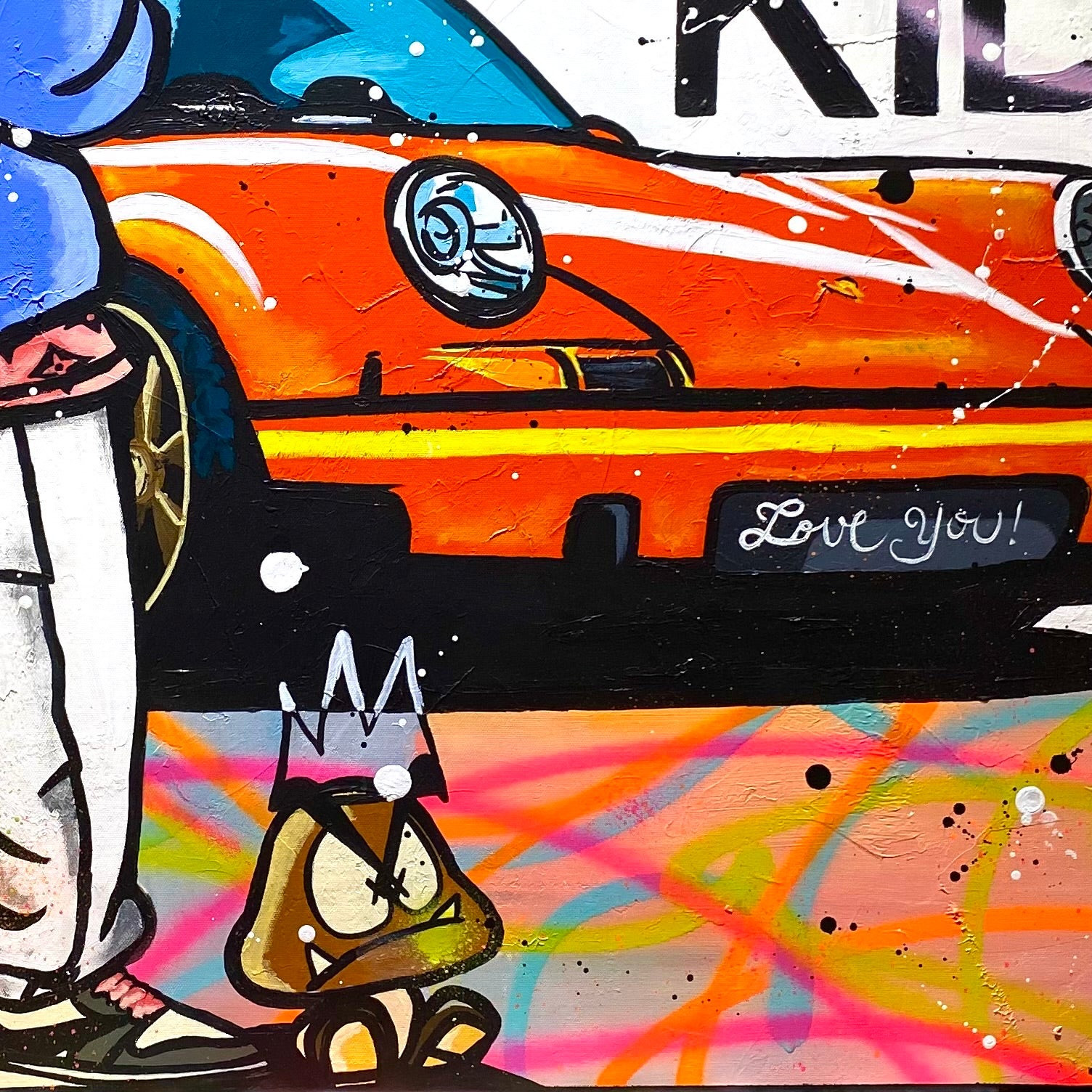 Pauline Cornée, Mario 80' Porsche, painting - Artalistic online contemporary art buying and selling gallery