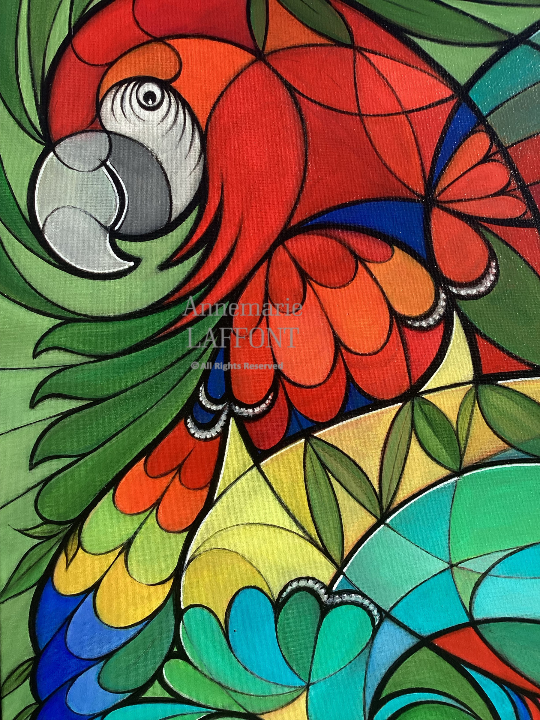 Annemarie Laffont, Ara mix, painting - Artalistic online contemporary art buying and selling gallery
