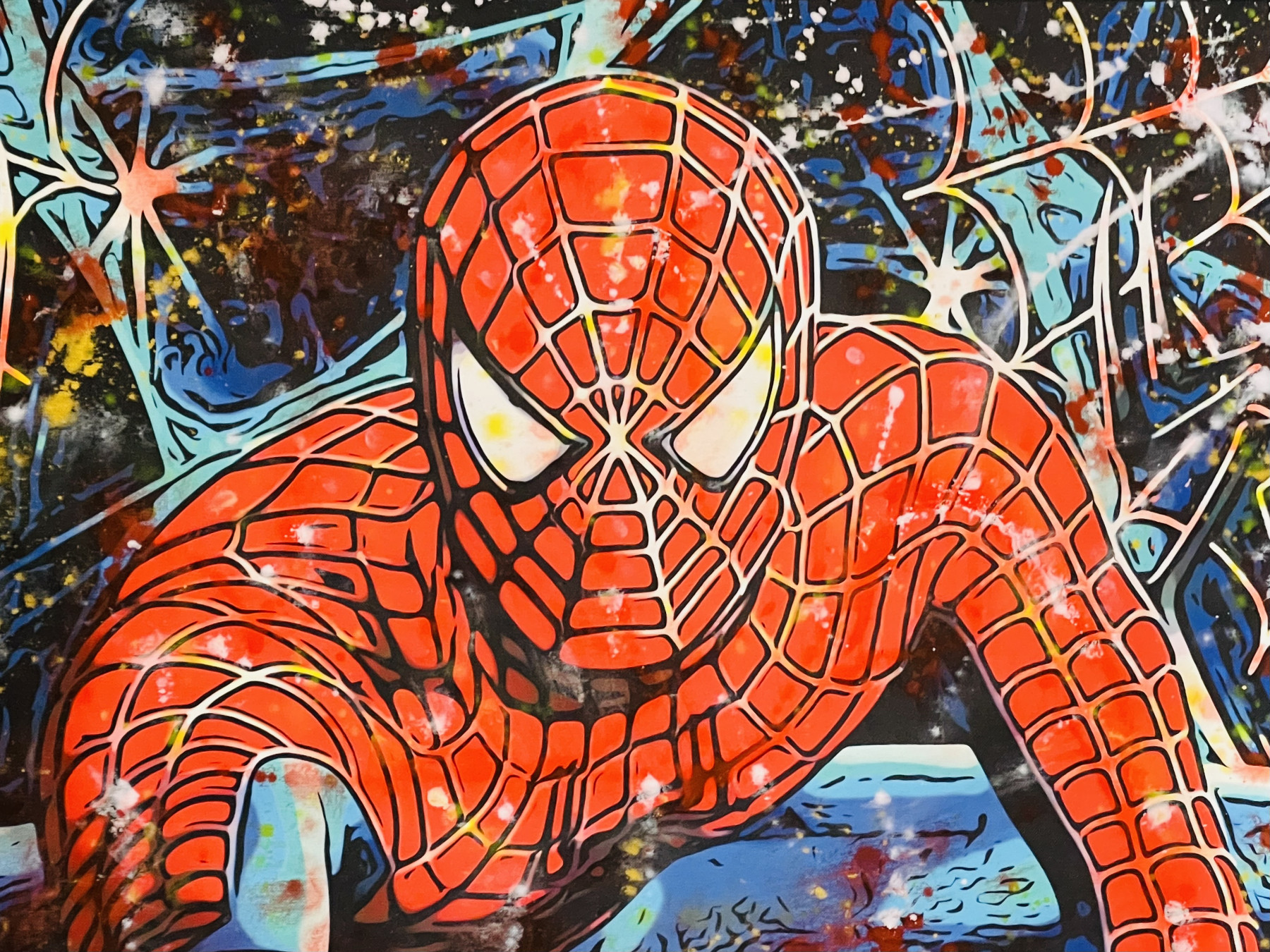 Joaquim Falco, Spiderman, painting - Artalistic online contemporary art buying and selling gallery