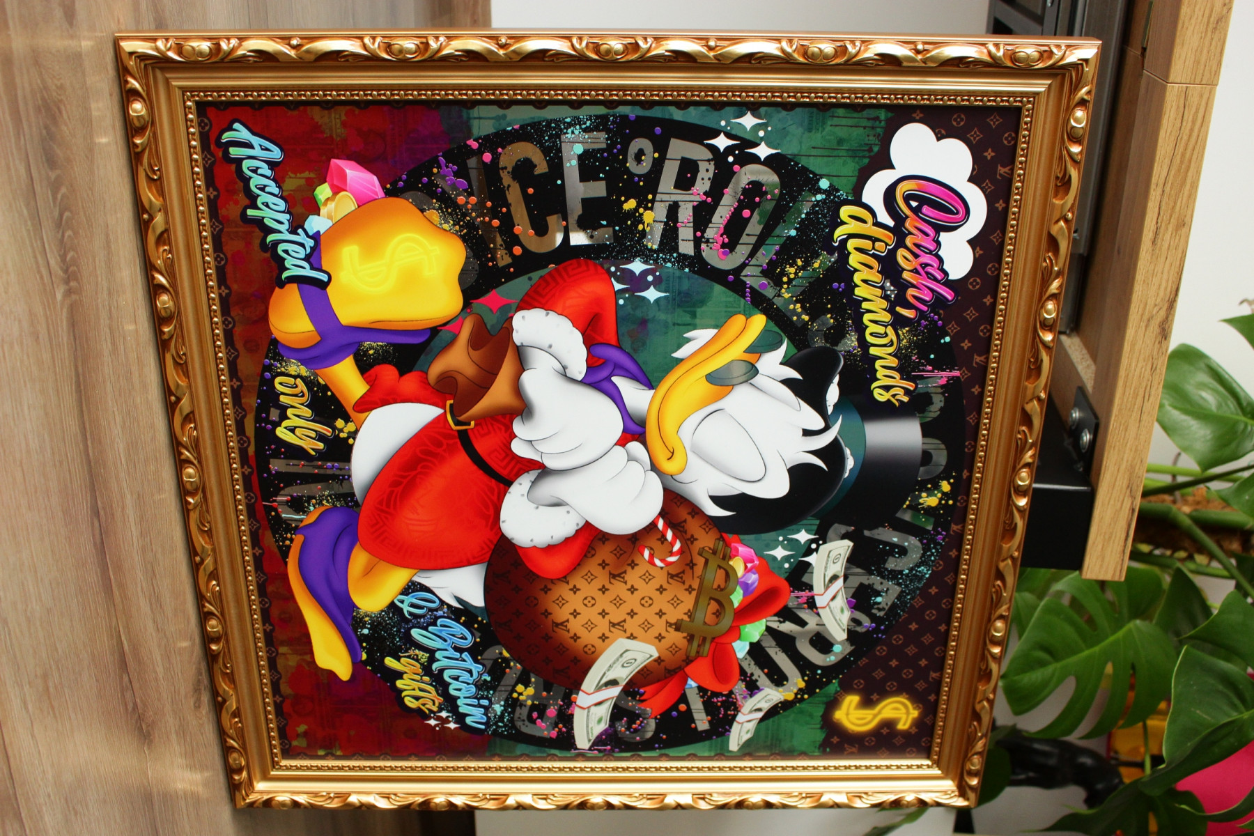 Monika Mrowiec, Cash, diamonds & Bitcoin, painting - Artalistic online contemporary art buying and selling gallery