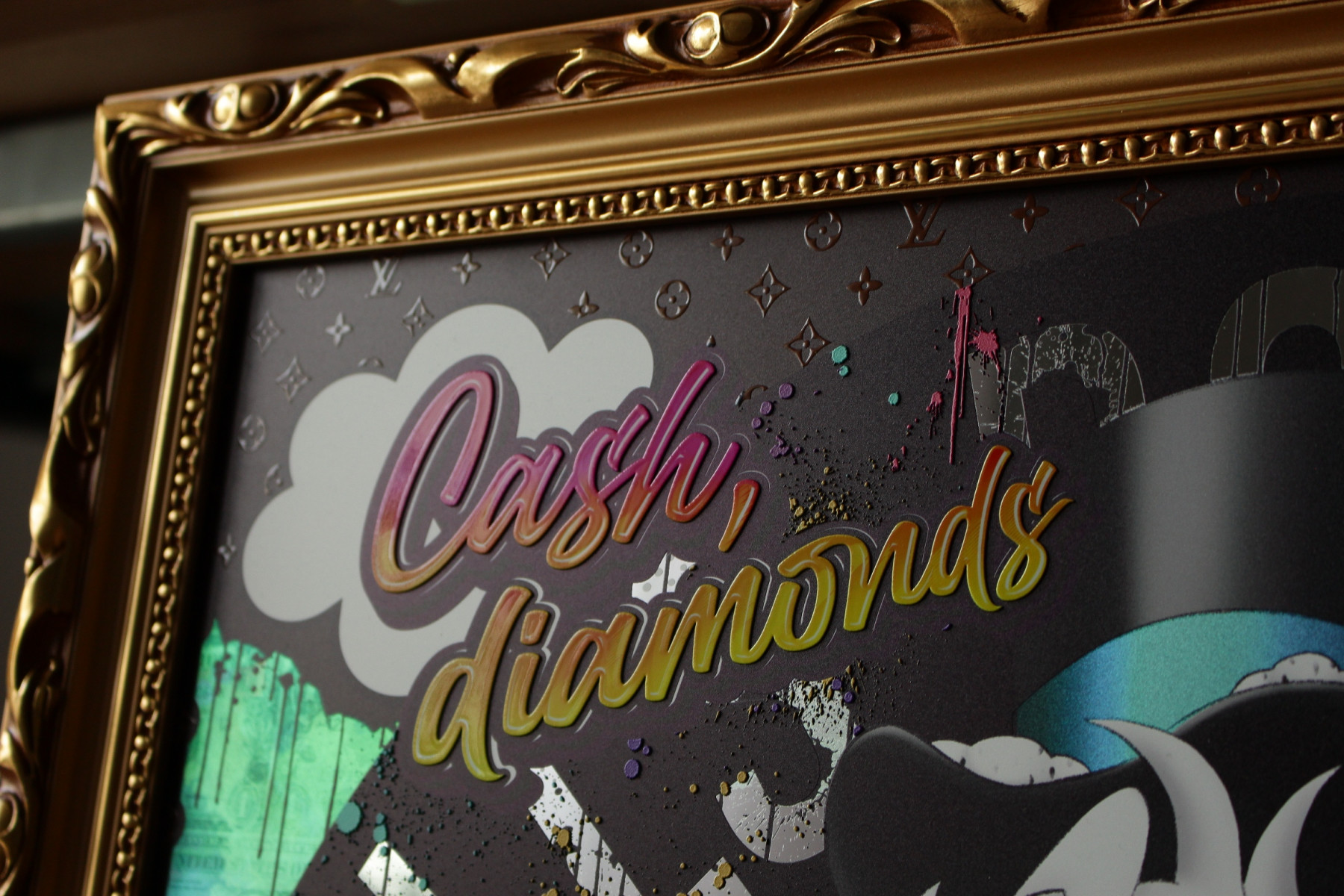 Monika Mrowiec, Cash, diamonds & Bitcoin, painting - Artalistic online contemporary art buying and selling gallery
