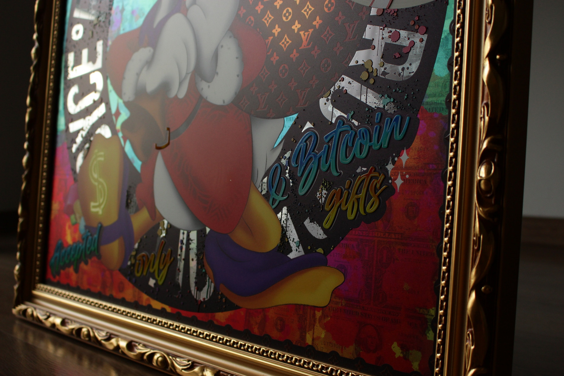 Monika Mrowiec, Cash, diamonds & Bitcoin, painting - Artalistic online contemporary art buying and selling gallery