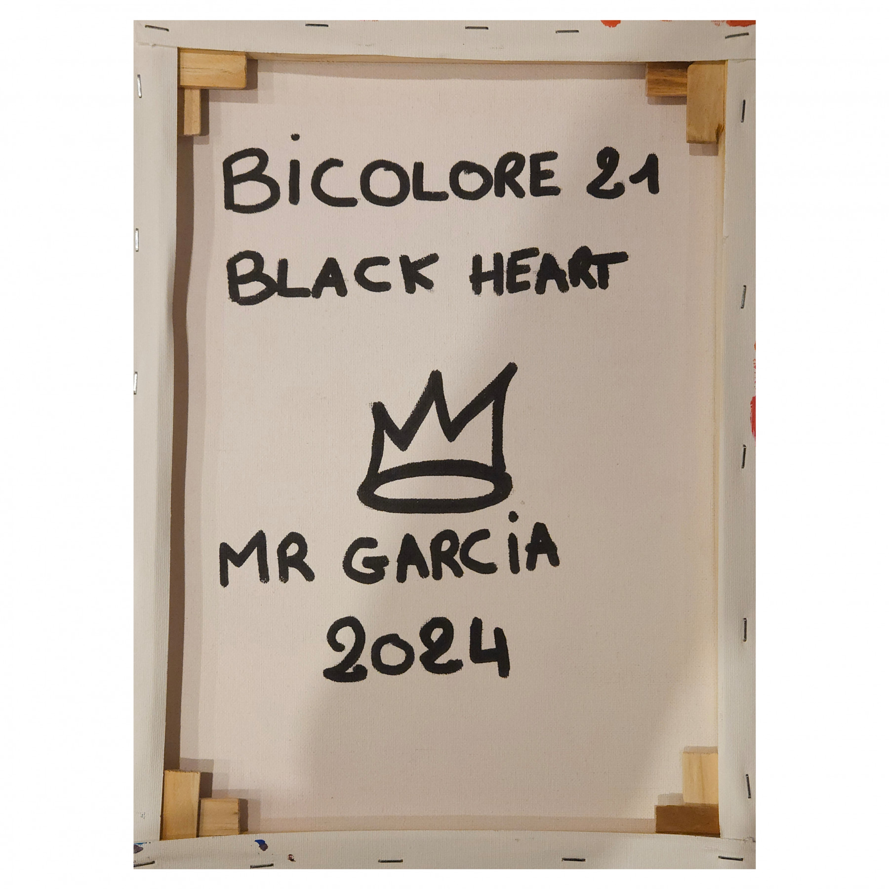 M.Garcia, black heart, painting - Artalistic online contemporary art buying and selling gallery