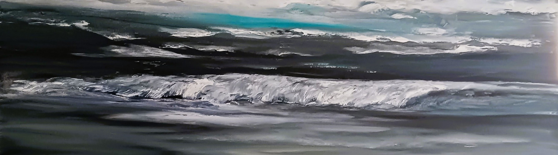Lydie Massou, La nuit et l'océan, painting - Artalistic online contemporary art buying and selling gallery