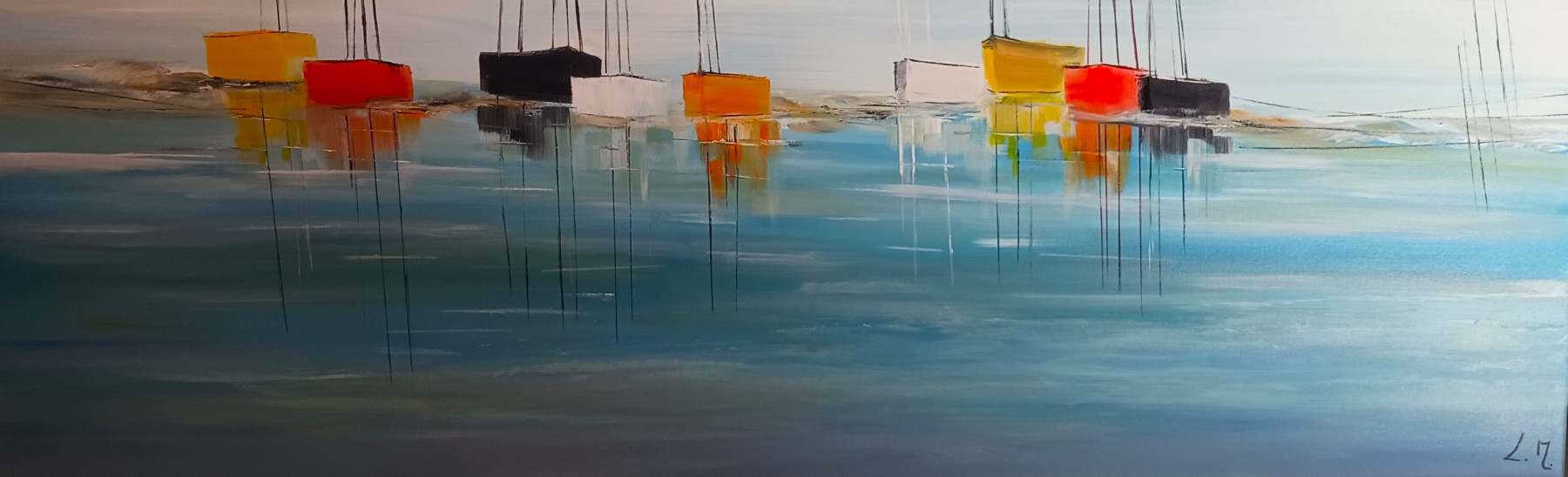 Lydie Massou, Le charme sur l'eau, painting - Artalistic online contemporary art buying and selling gallery