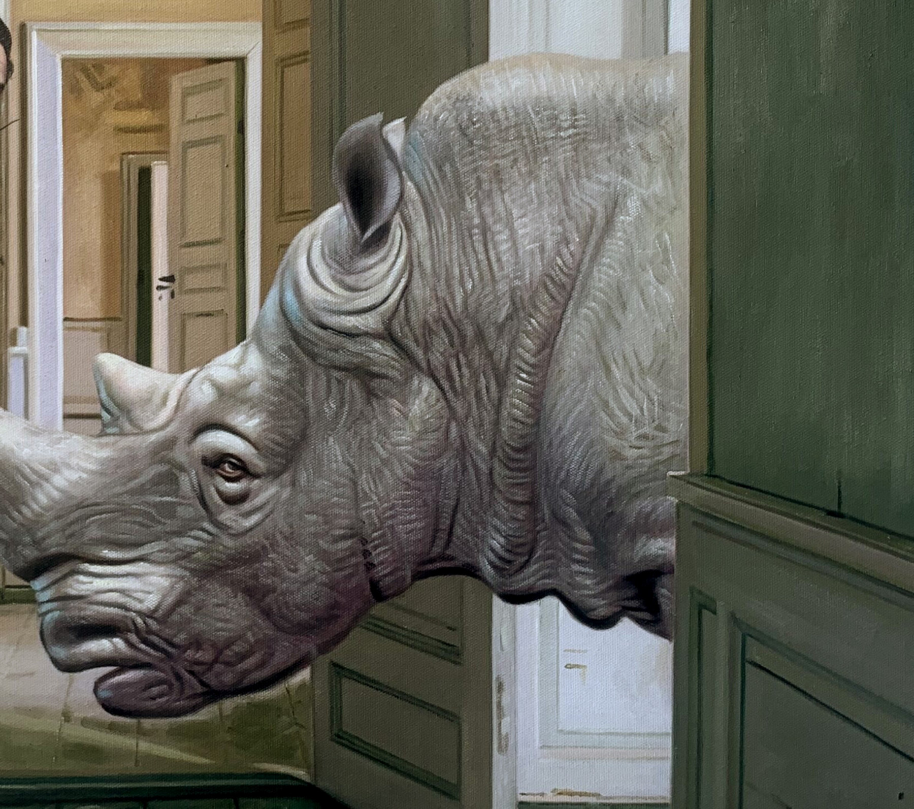 Mr Strange, Salvador et le Rhinocéros, painting - Artalistic online contemporary art buying and selling gallery