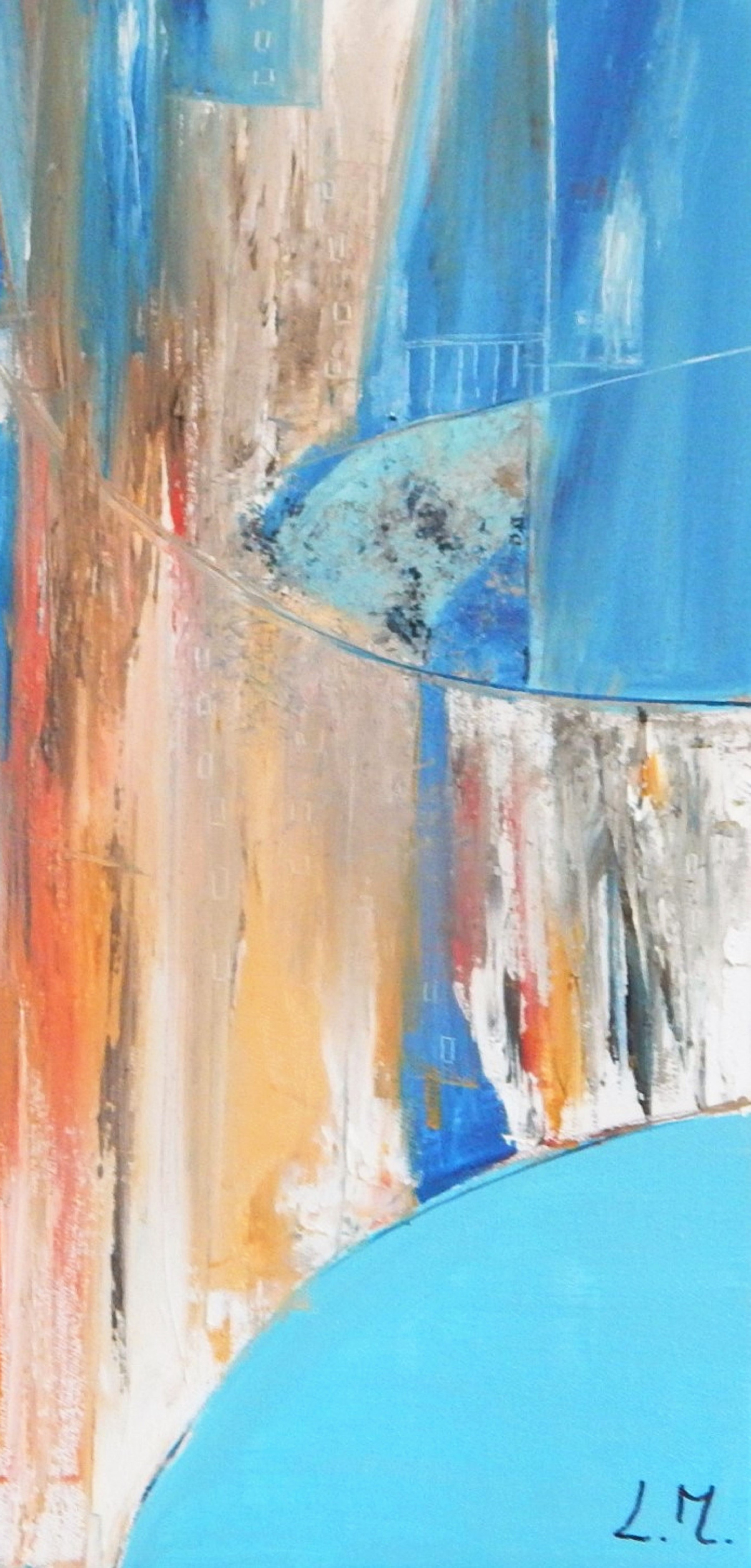 Lydie Massou, Les bleus de Venise, painting - Artalistic online contemporary art buying and selling gallery