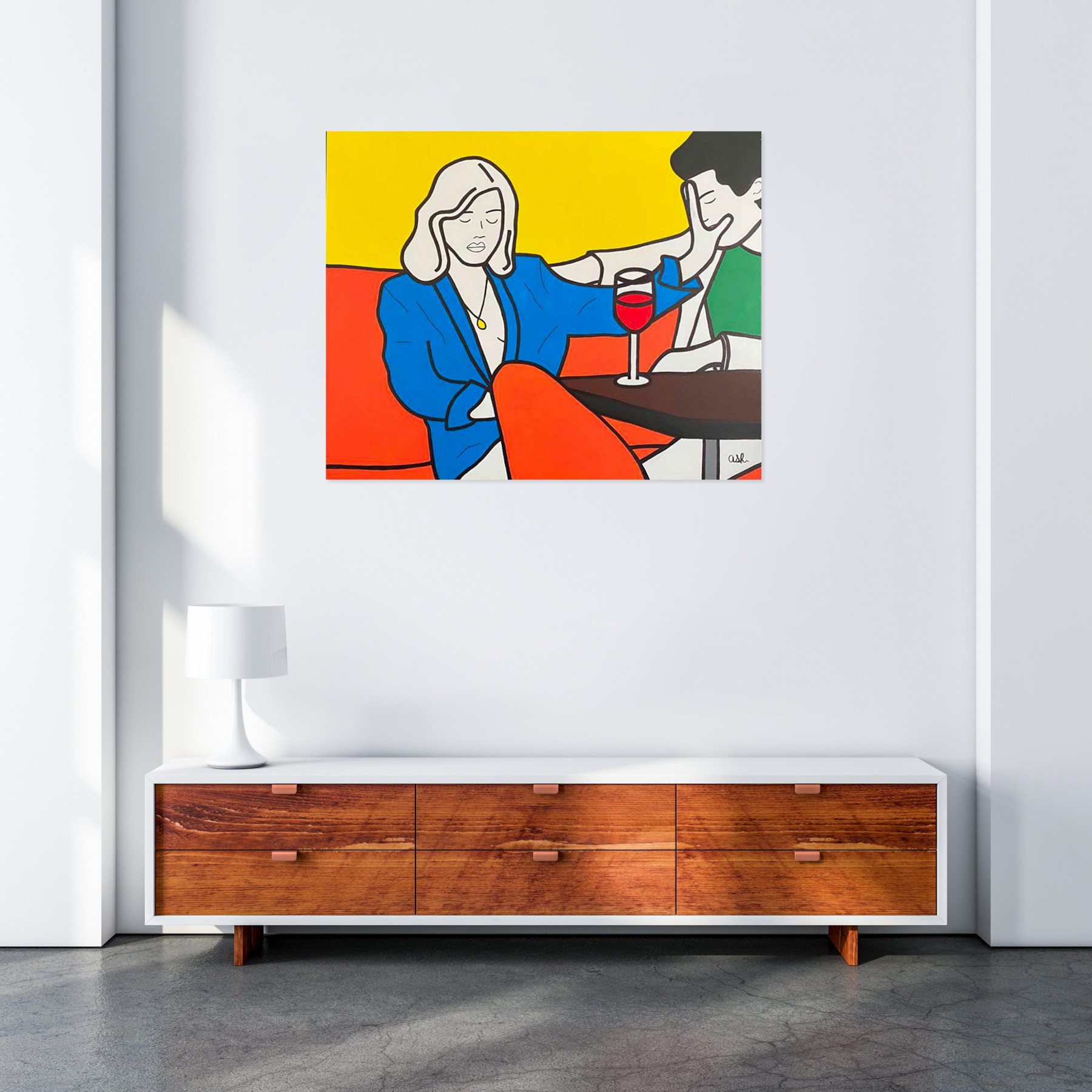 Anne-Sophie Holzer, Restaurant, painting - Artalistic online contemporary art buying and selling gallery