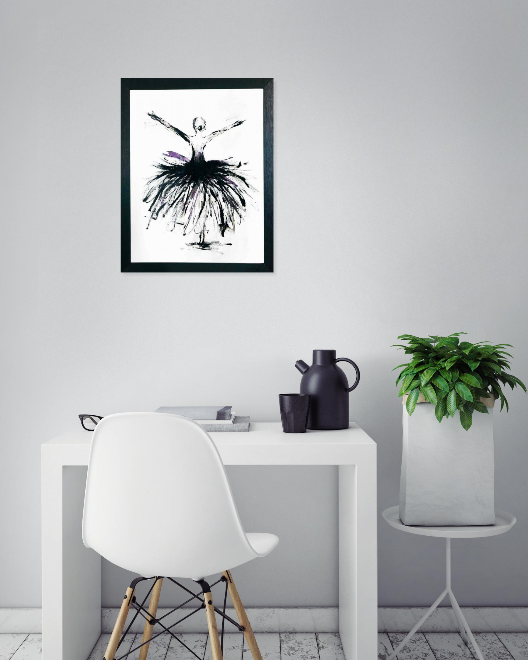 Marcela Zemanova, Black swan, drawing - Artalistic online contemporary art buying and selling gallery