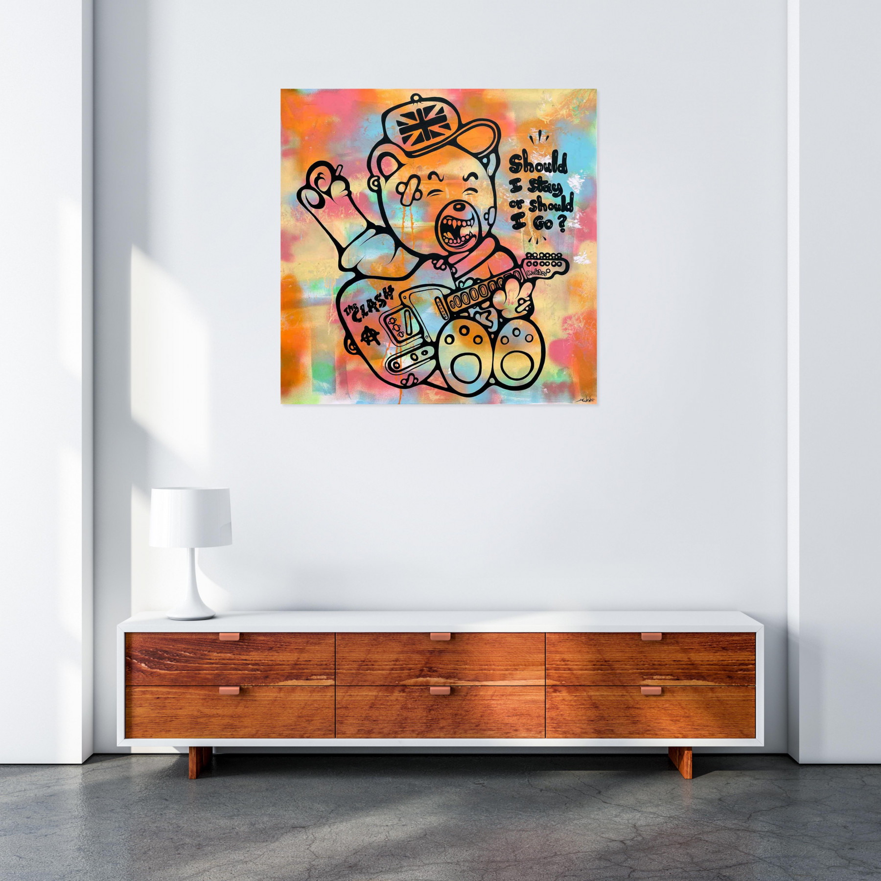 Ewen Gur, Should I Stay or Should I Go?, painting - Artalistic online contemporary art buying and selling gallery