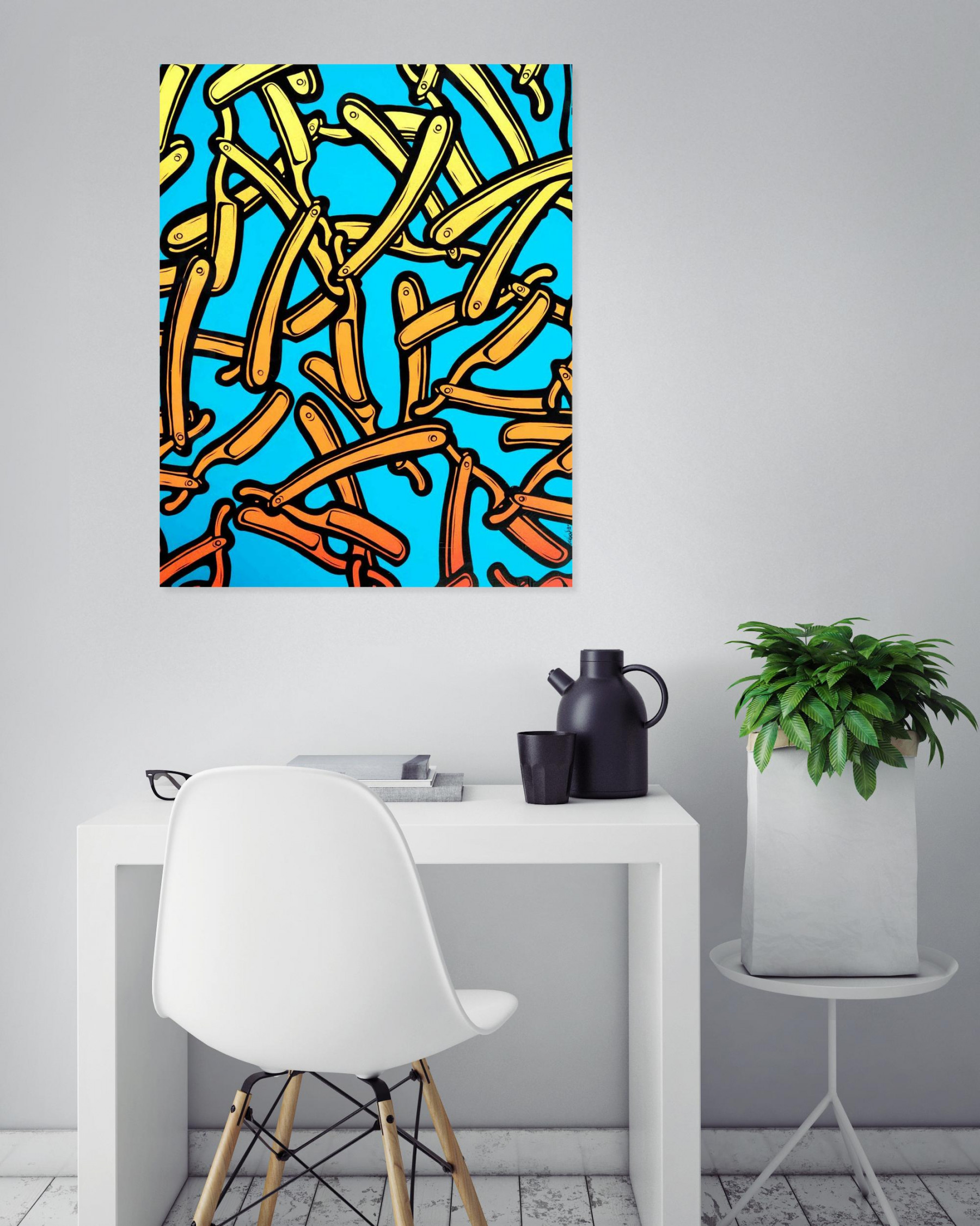 Ewen Gur, Sharp as a Razor, painting - Artalistic online contemporary art buying and selling gallery