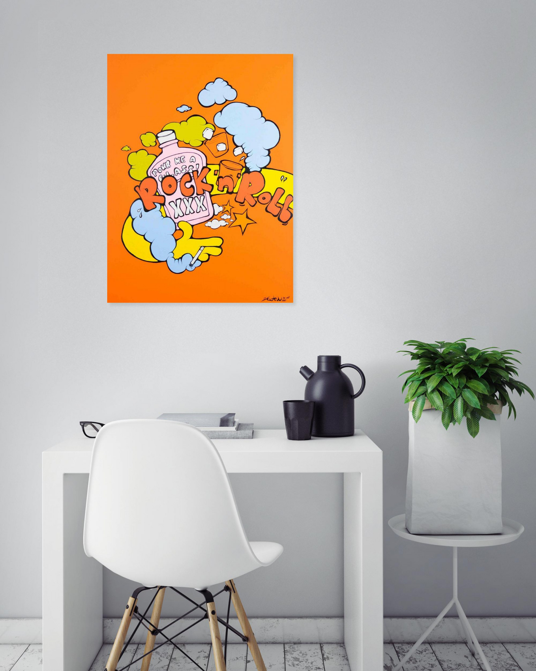 Ewen Gur, Pour me a glass, painting - Artalistic online contemporary art buying and selling gallery