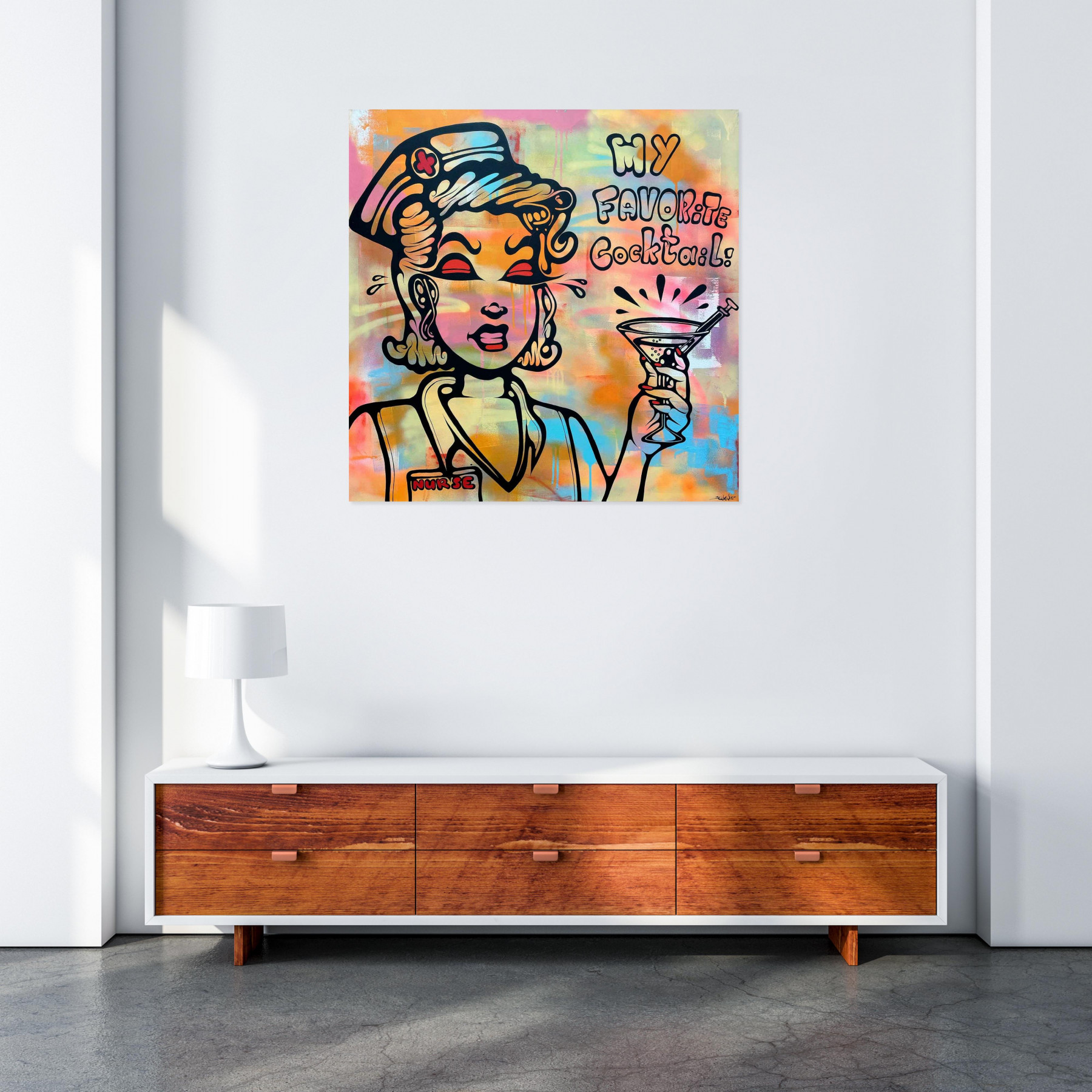 Ewen Gur, My Favorite Cocktail, painting - Artalistic online contemporary art buying and selling gallery