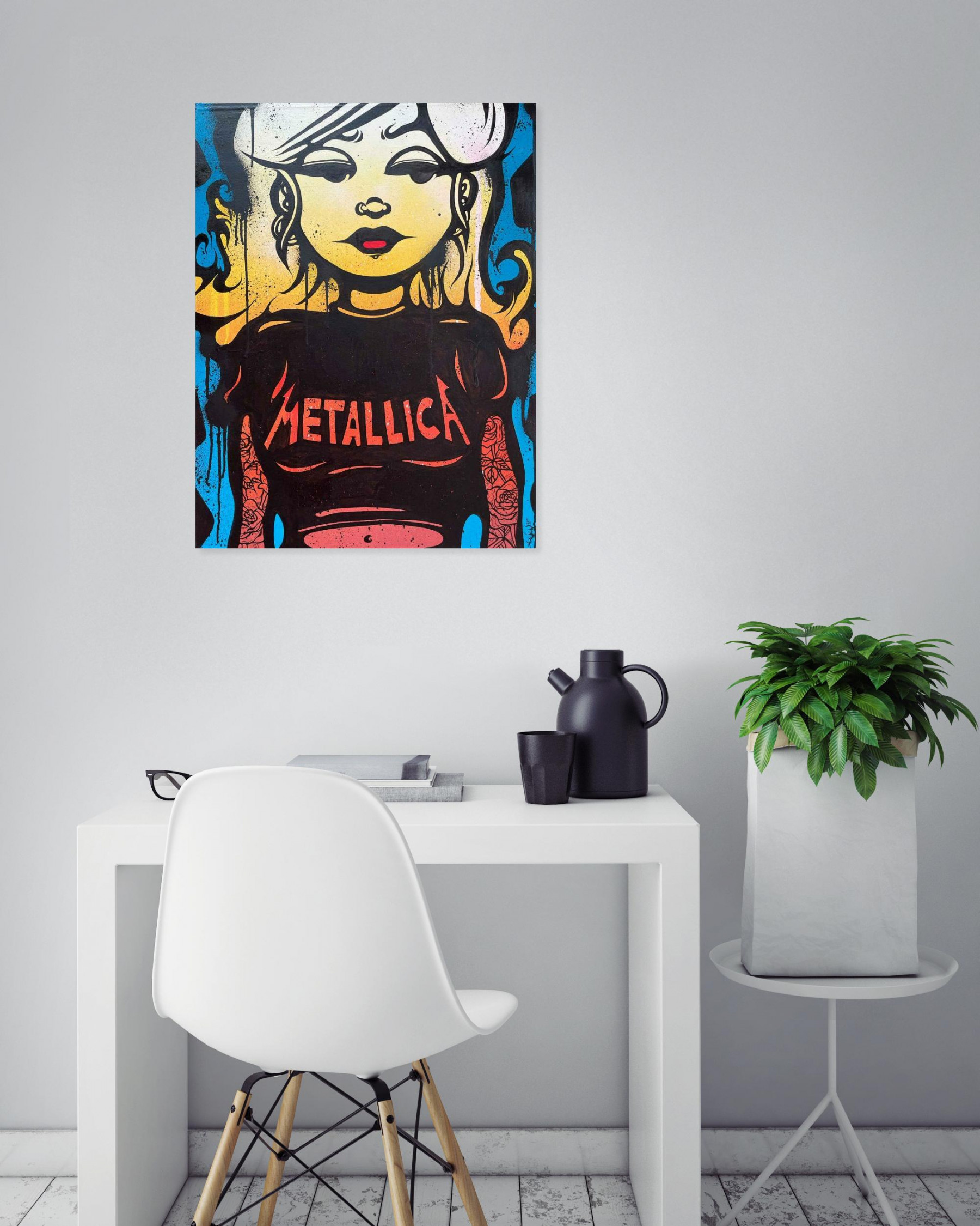 Ewen Gur, Metalhead, painting - Artalistic online contemporary art buying and selling gallery