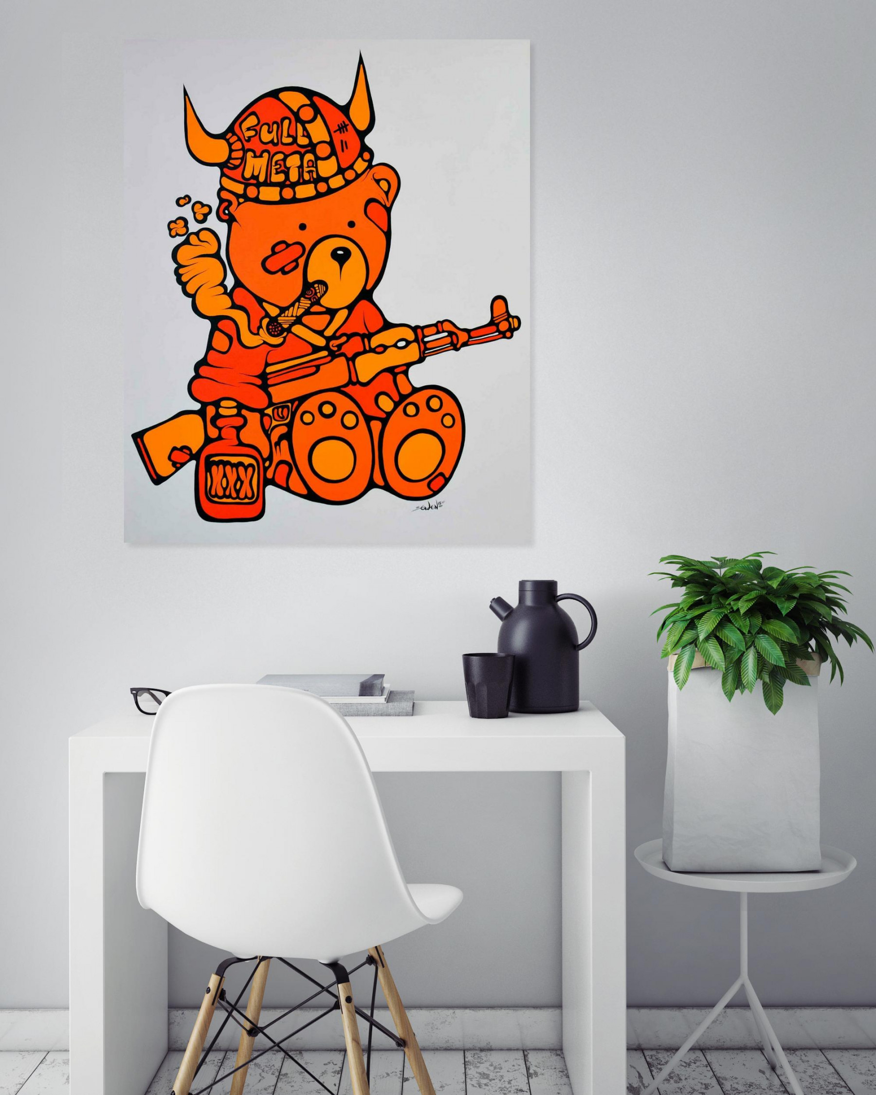 Ewen Gur, Max the Teddybär ♯17, painting - Artalistic online contemporary art buying and selling gallery