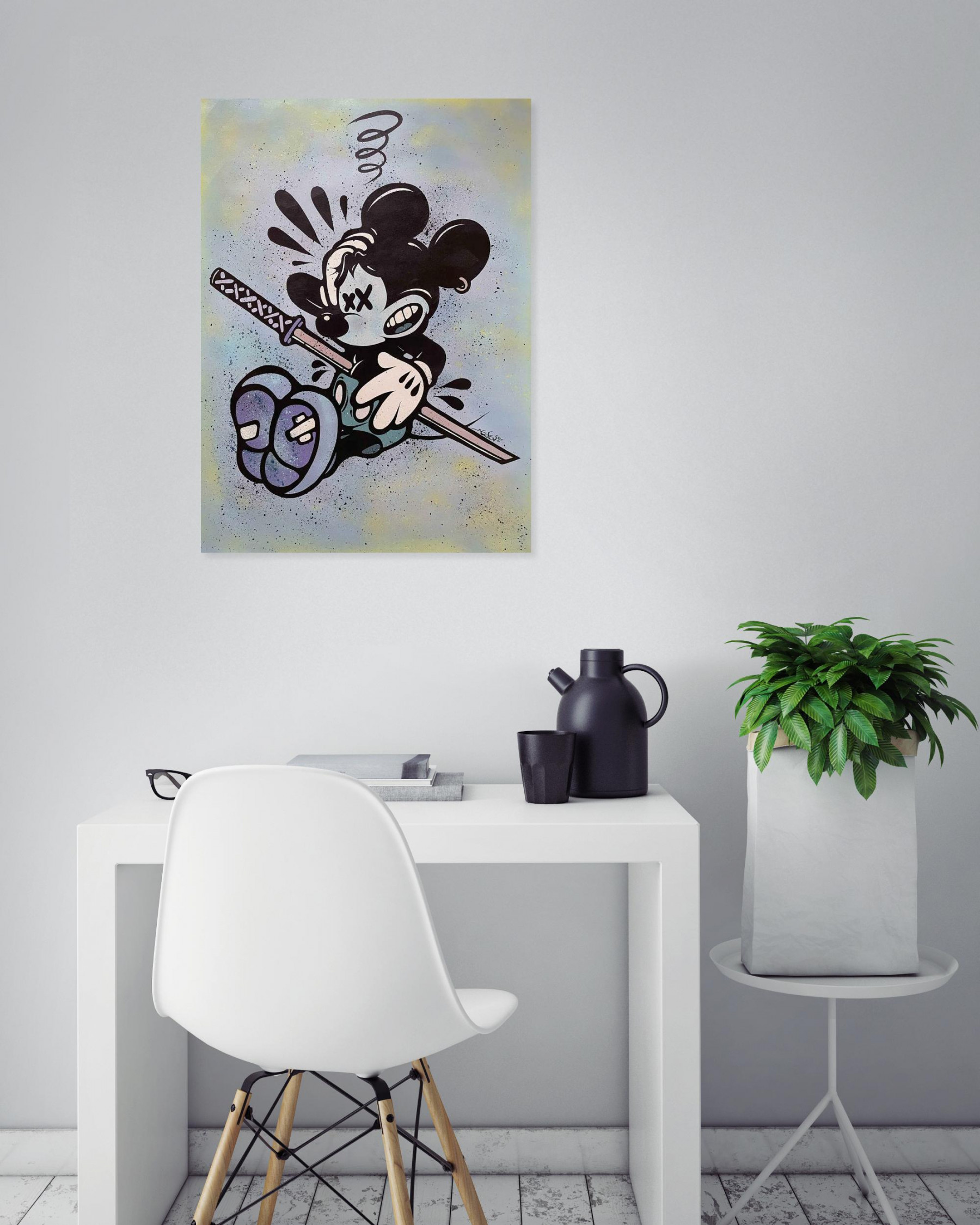 Ewen Gur, Hara Kiri Miki, painting - Artalistic online contemporary art buying and selling gallery