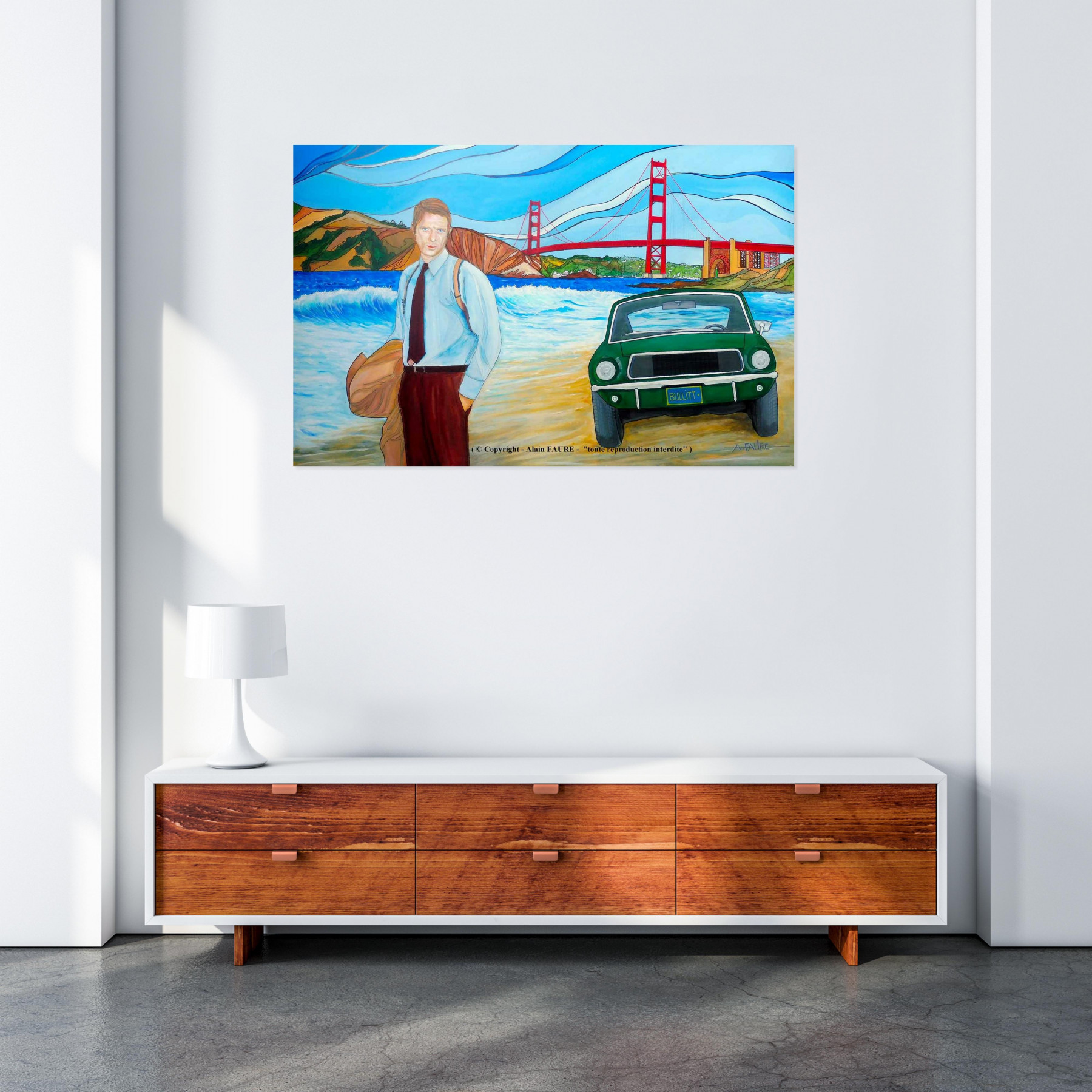 Alain Faure, Bullitt, painting - Artalistic online contemporary art buying and selling gallery
