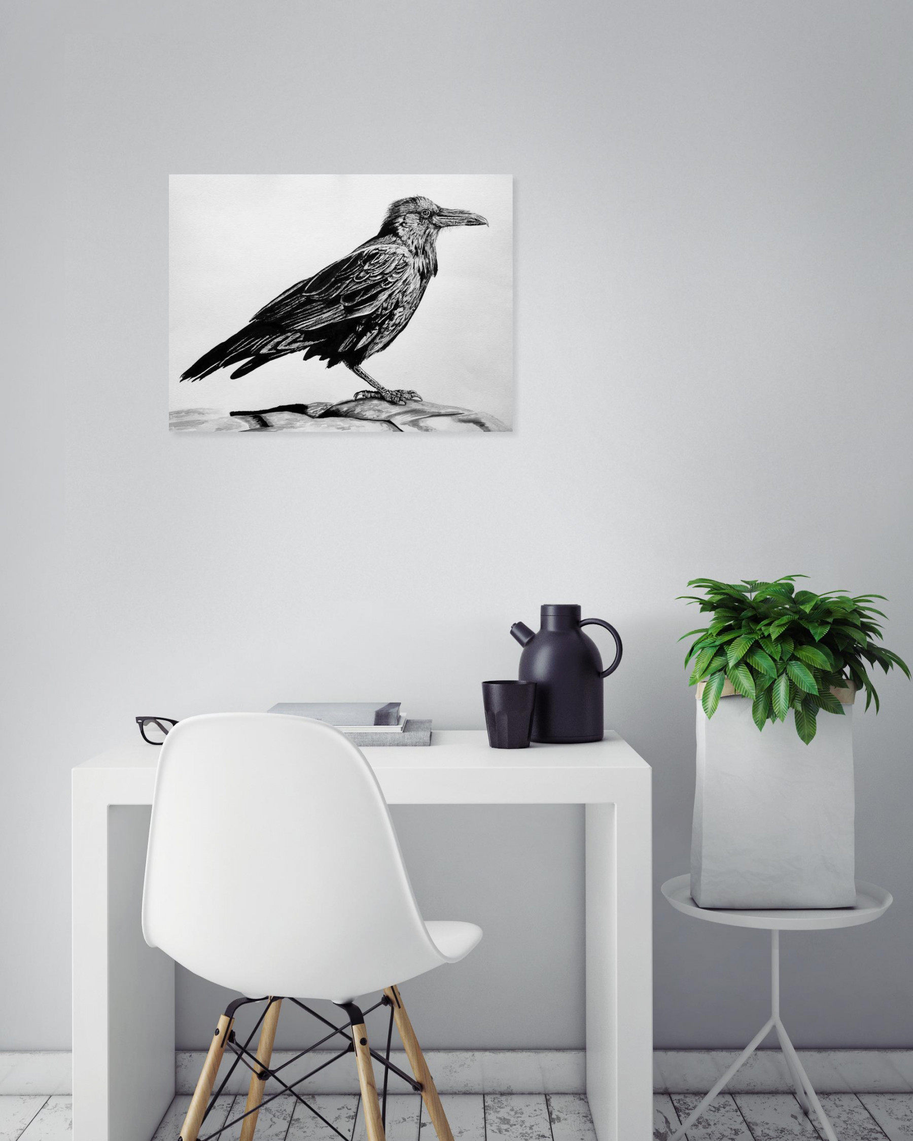 Lucile Maury, Grand corbeau, drawing - Artalistic online contemporary art buying and selling gallery