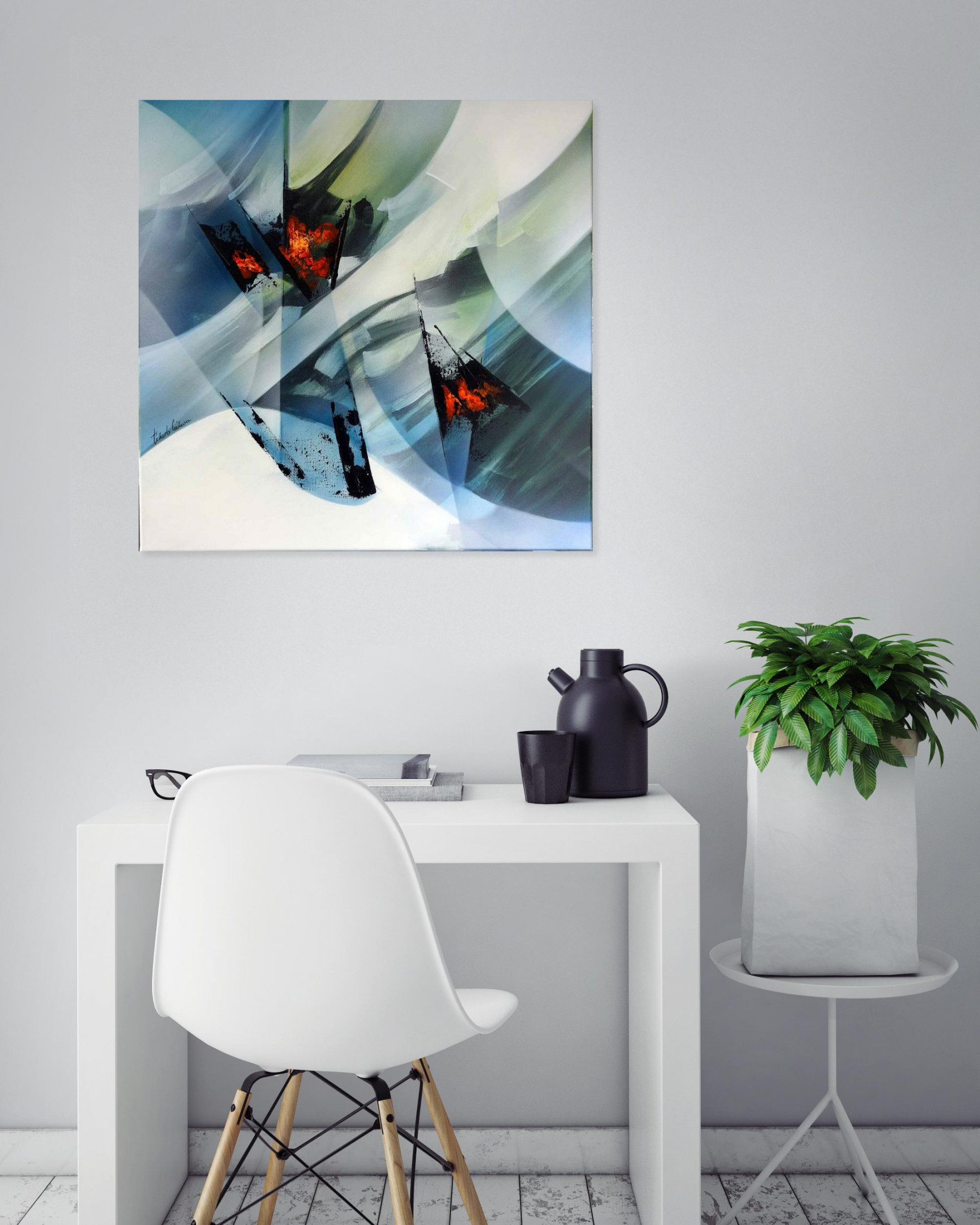Tenurb-Géneau, composition 858, painting - Artalistic online contemporary art buying and selling gallery