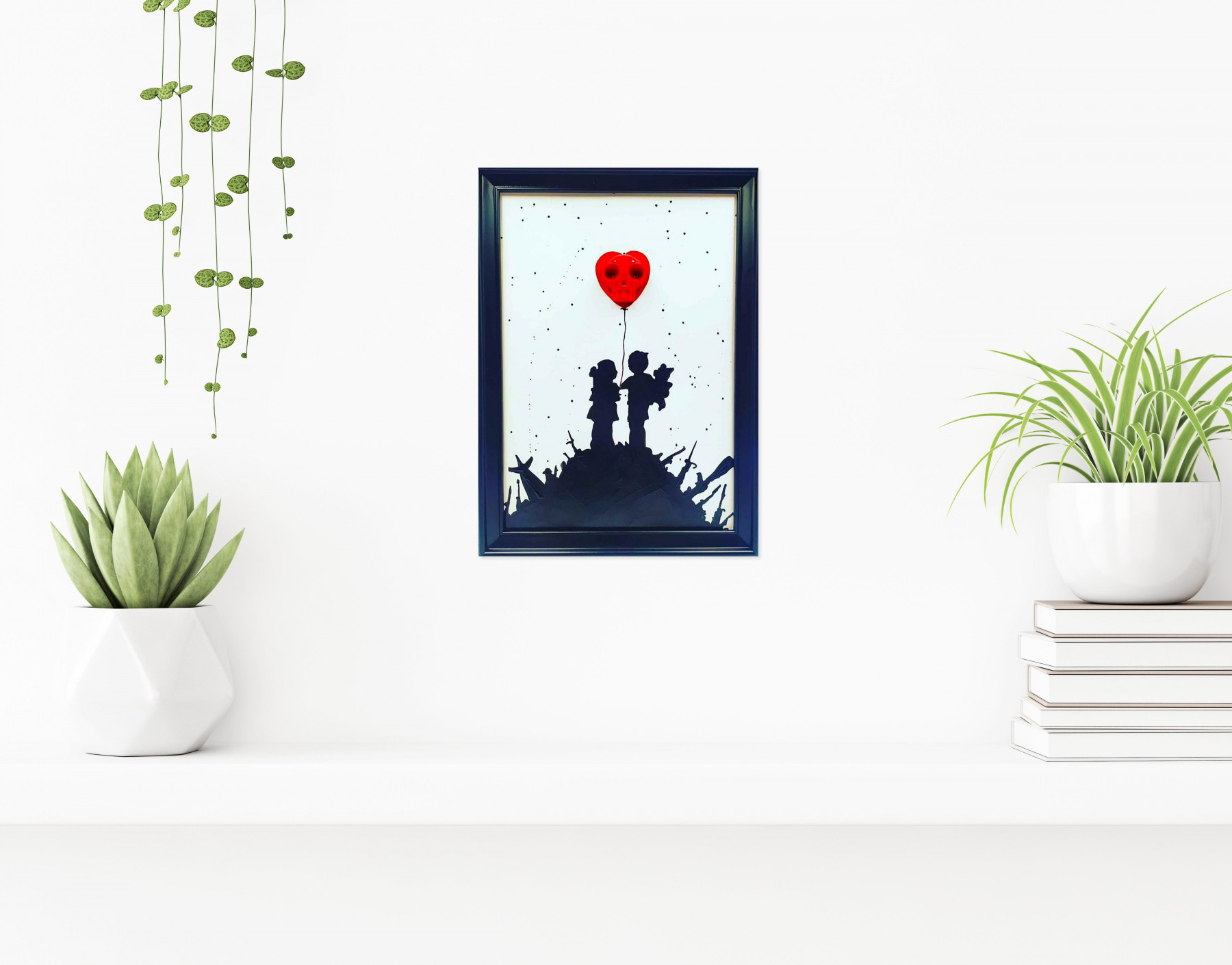 VL, Banksy skull, painting - Artalistic online contemporary art buying and selling gallery