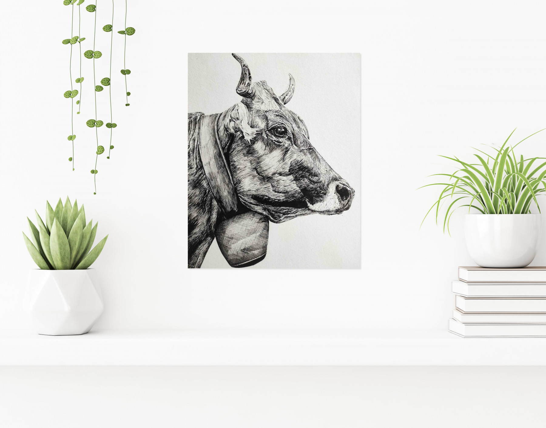 Lucile Maury, Vache, drawing - Artalistic online contemporary art buying and selling gallery