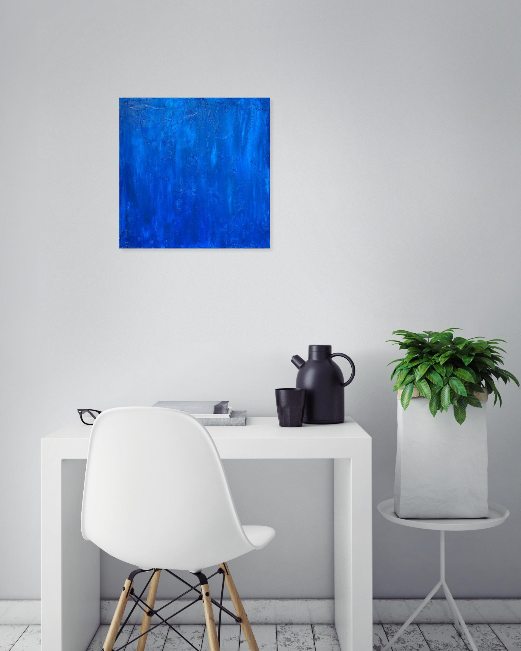 Bridg', monochrome en bleu, painting - Artalistic online contemporary art buying and selling gallery