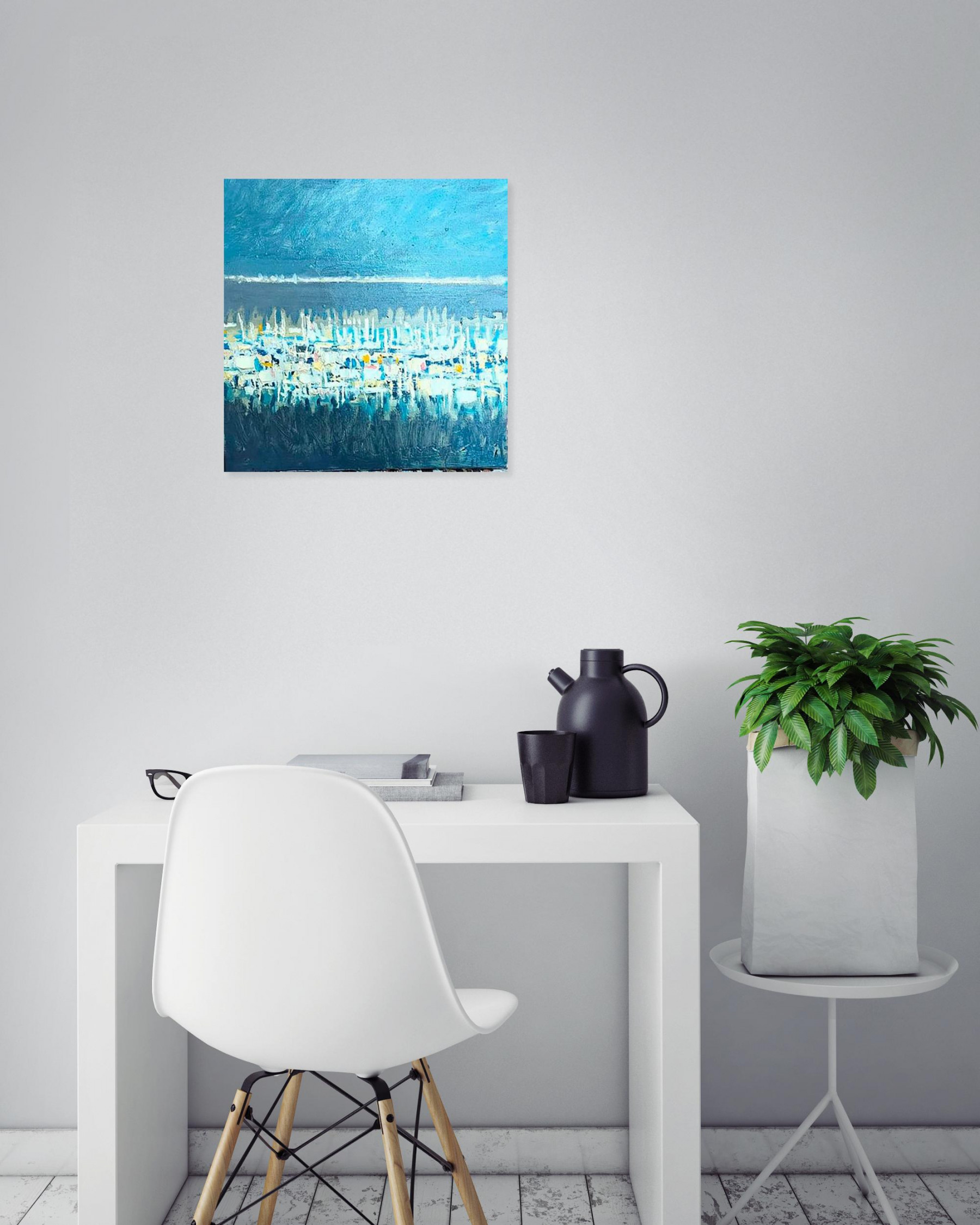 Philippe Michel, mouillage sud, painting - Artalistic online contemporary art buying and selling gallery